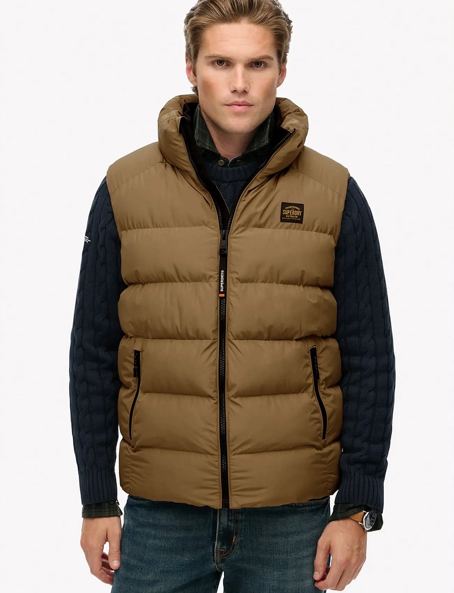 Superdry - SPORTS PUFFER GILET - rock stone - 4