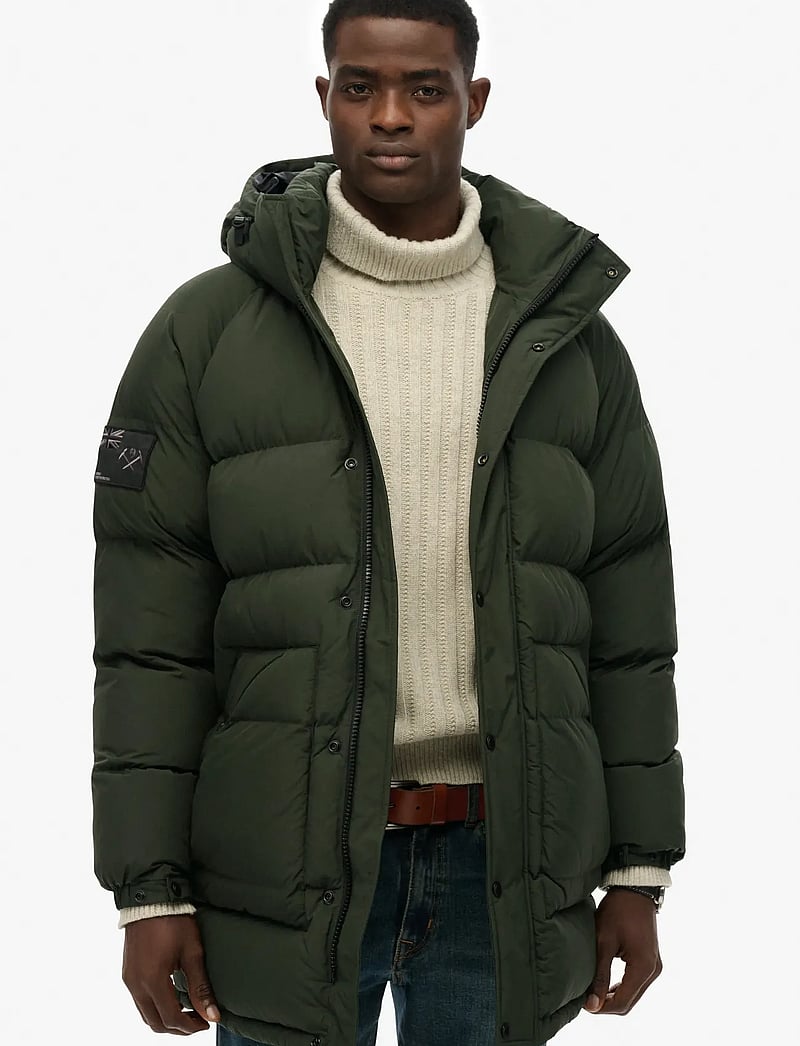 Superdry - XPD LONGLINE BAFFLE PARKA - parkas - surplus goods olive green - 0