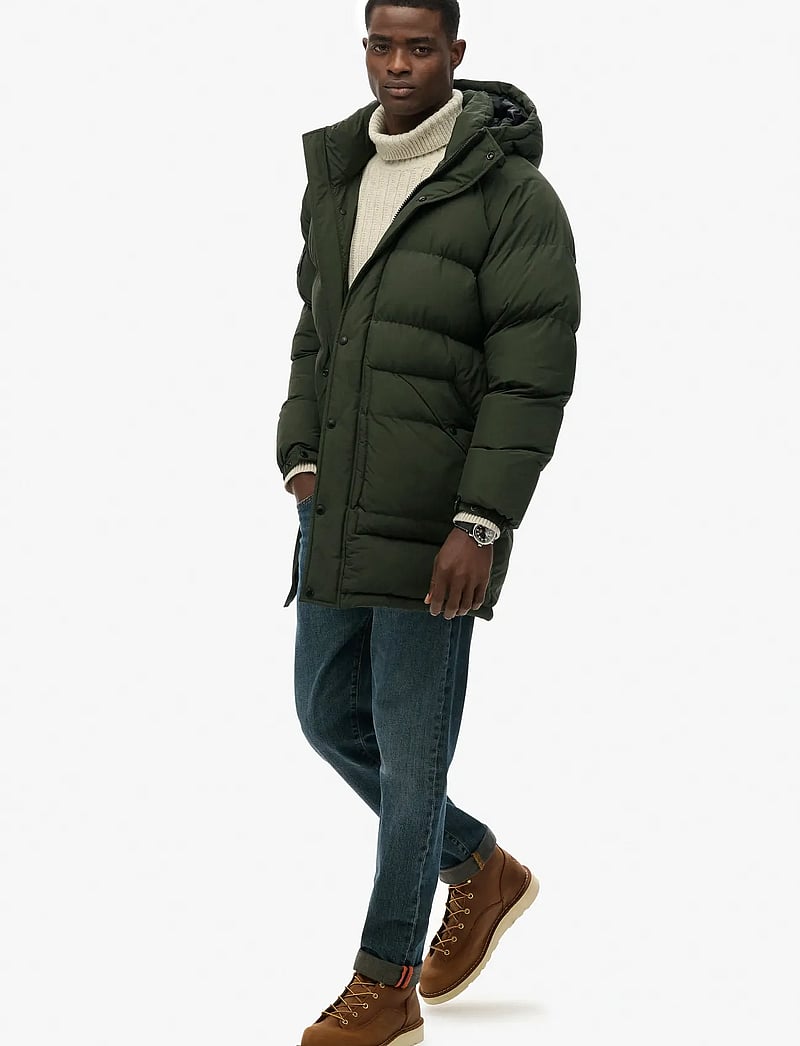 Superdry - XPD LONGLINE BAFFLE PARKA - parkas - surplus goods olive green - 4