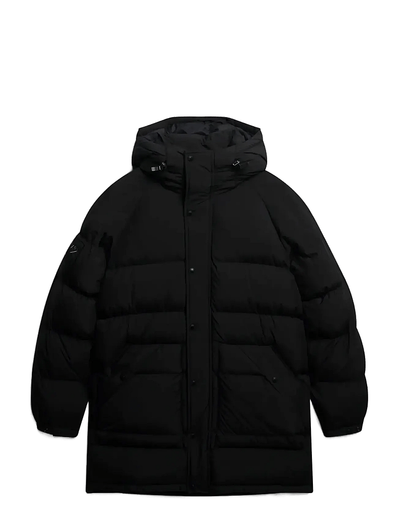 Superdry - XPD LONGLINE BAFFLE PARKA - parkas - jet black - 1