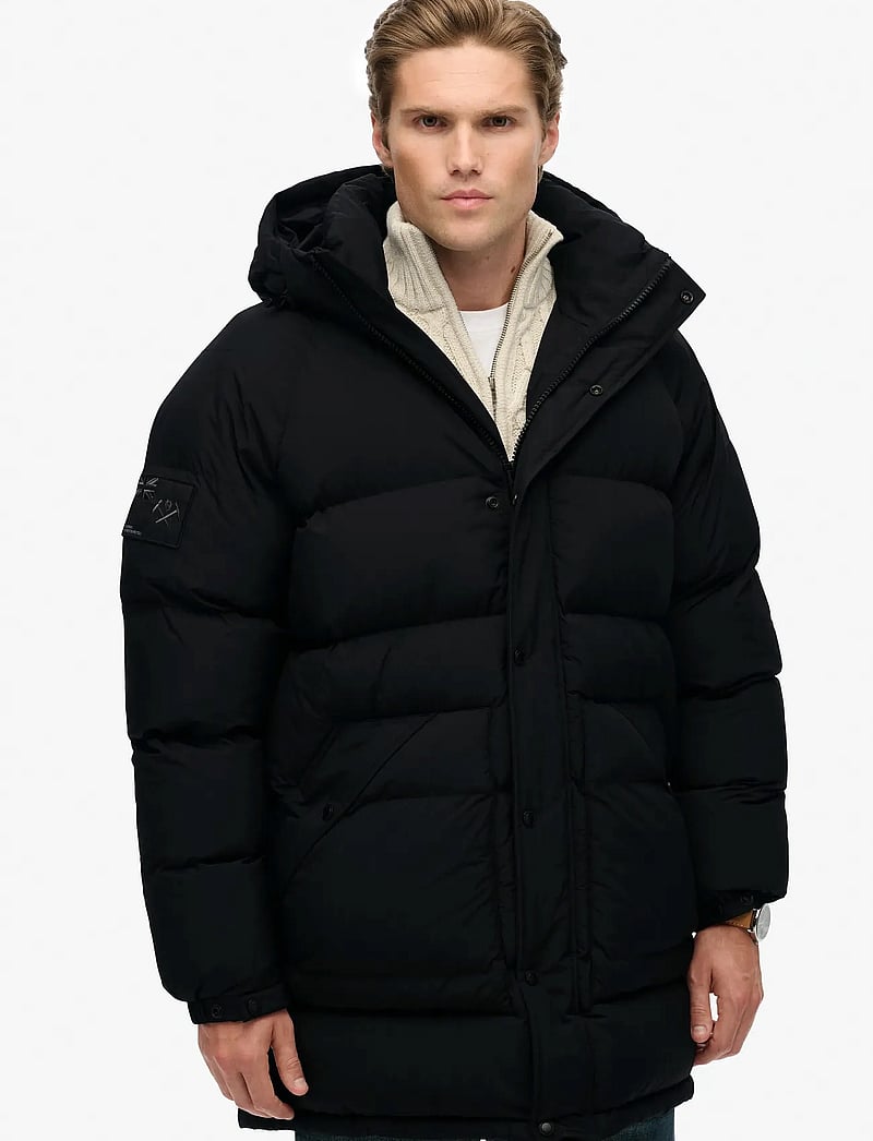 Superdry - XPD LONGLINE BAFFLE PARKA - parkas - jet black - 3