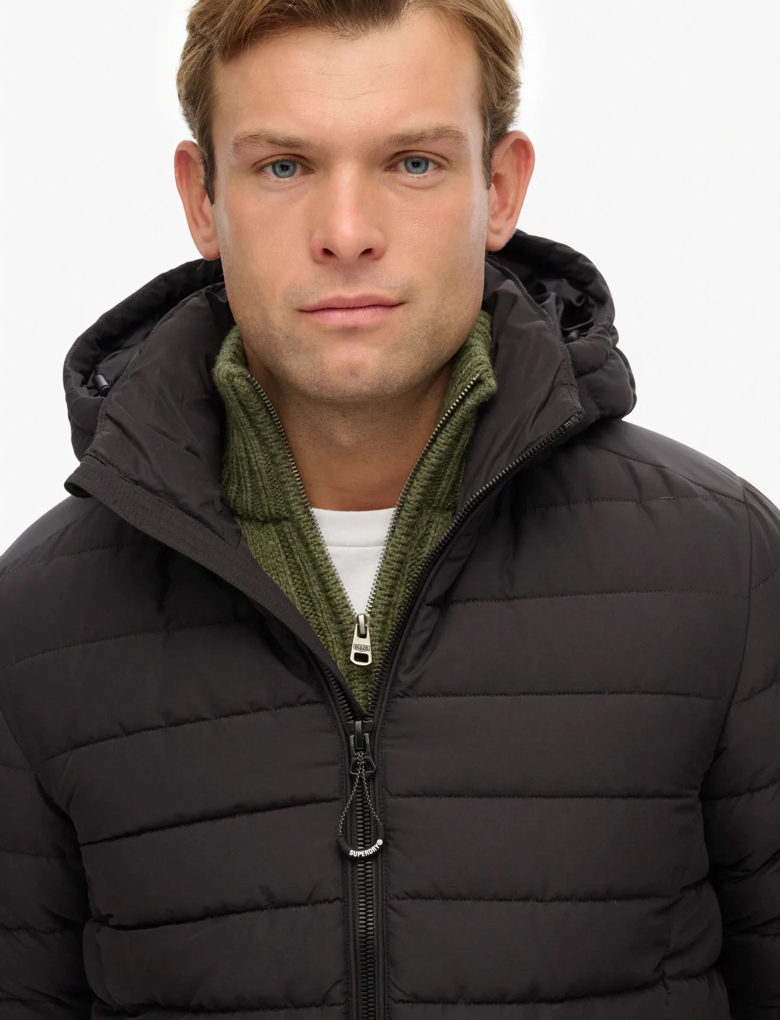 Superdry - HOODED FUJI PADDED JACKET - down jackets - black - 4
