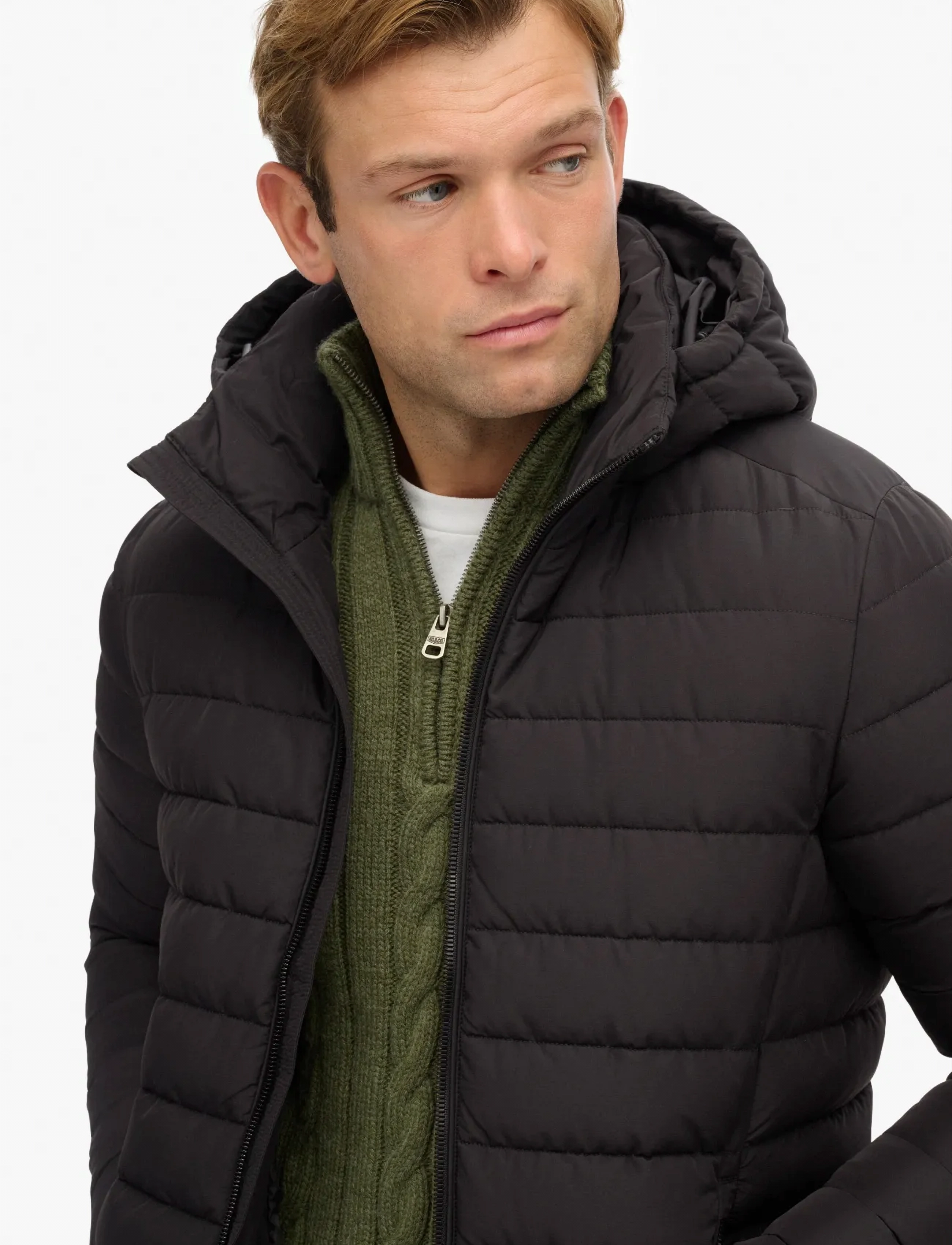 Superdry - HOODED FUJI PADDED JACKET - down jackets - black - 5
