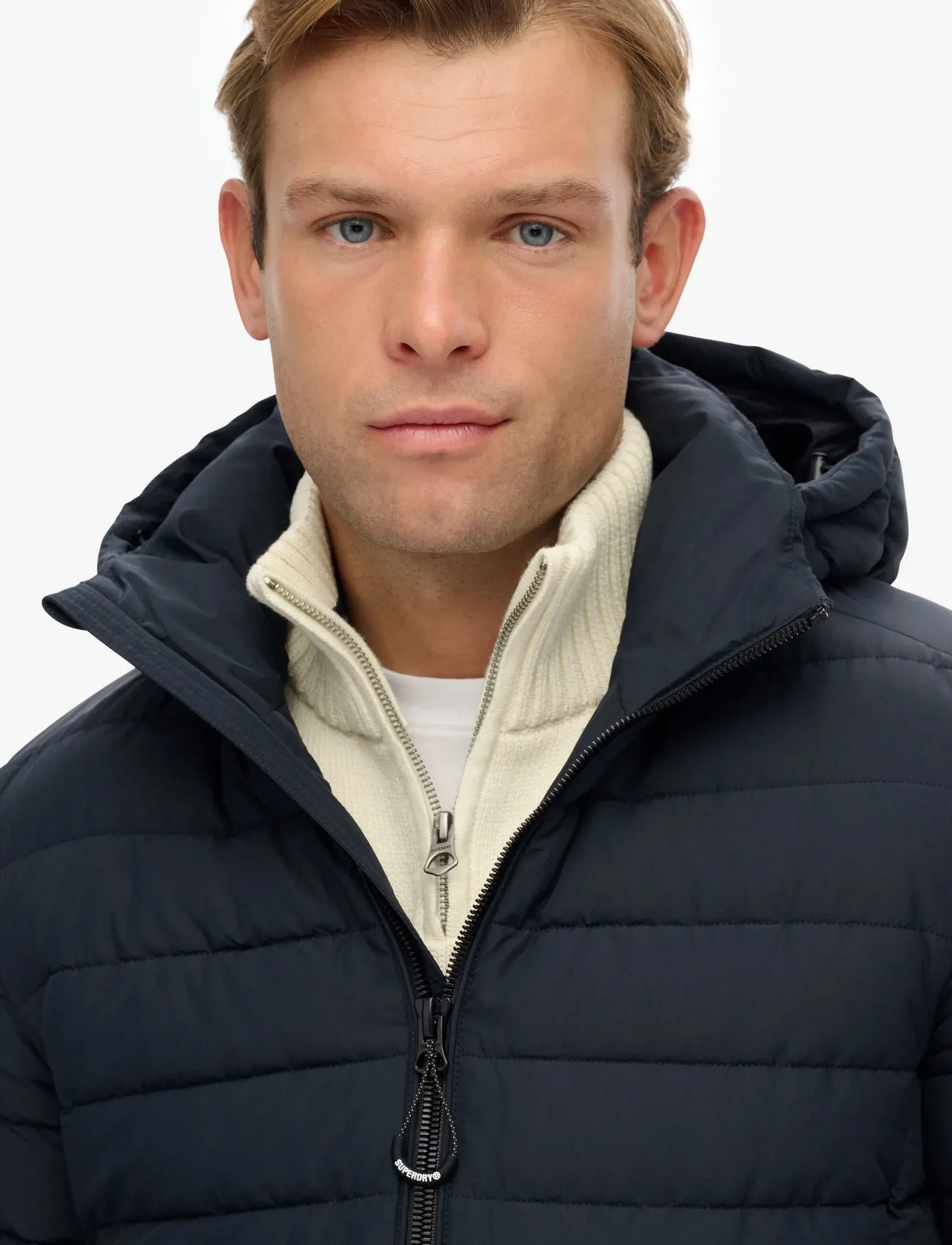 Superdry - HOODED FUJI PADDED JACKET - dunjackor - eclipse navy - 2