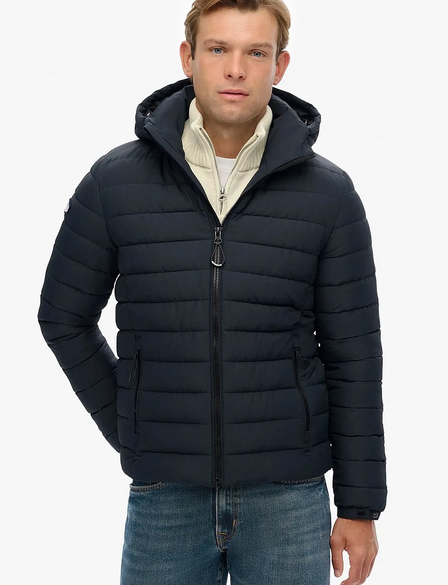 Superdry - HOODED FUJI PADDED JACKET - dunjackor - eclipse navy - 3