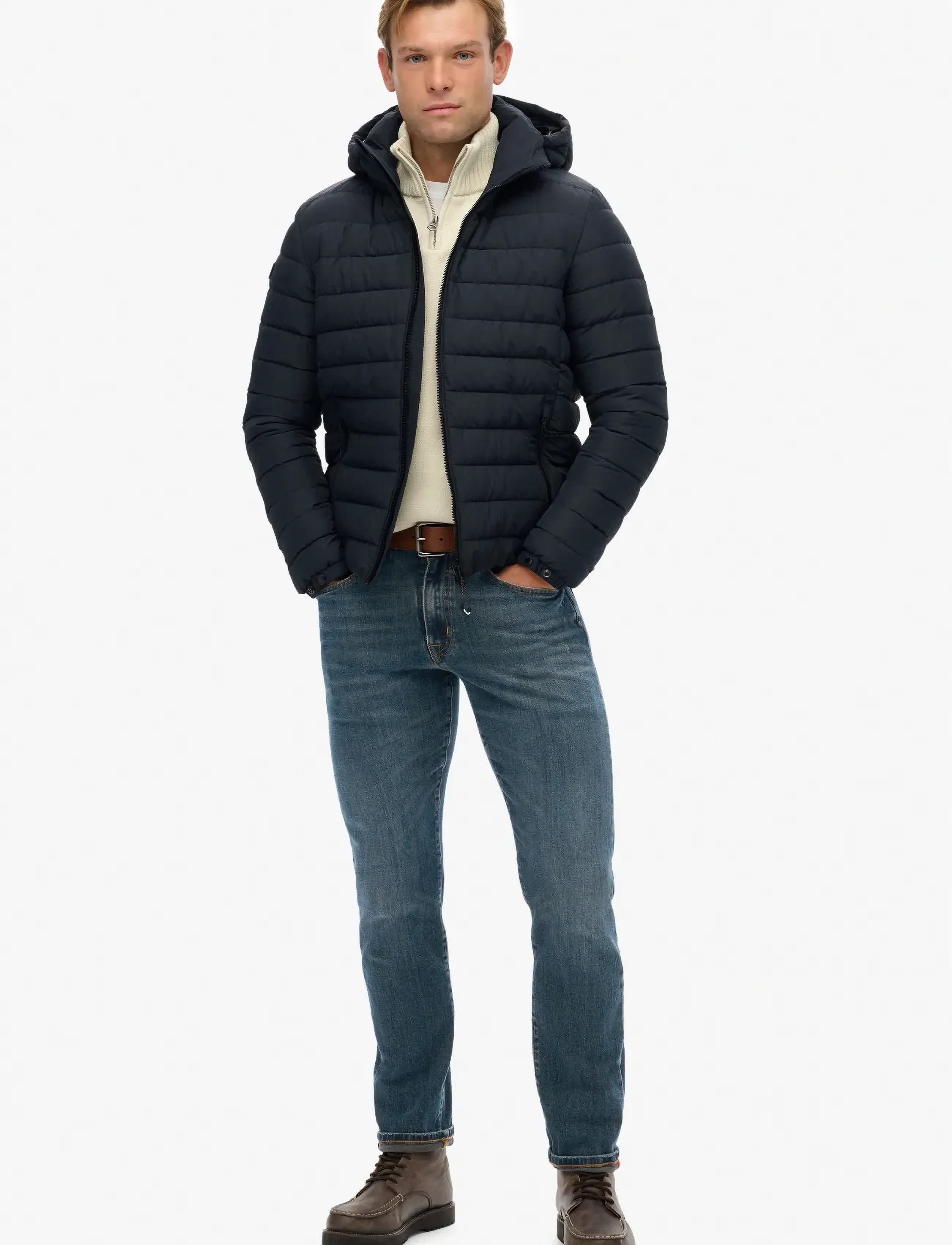 Superdry - HOODED FUJI PADDED JACKET - dunjackor - eclipse navy - 5