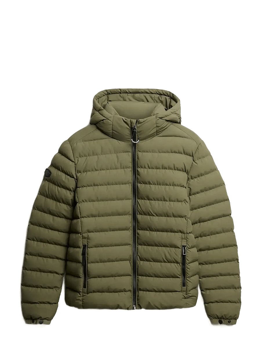 Superdry - HOODED FUJI PADDED JACKET - fôrede jakker - shooting olive - 1