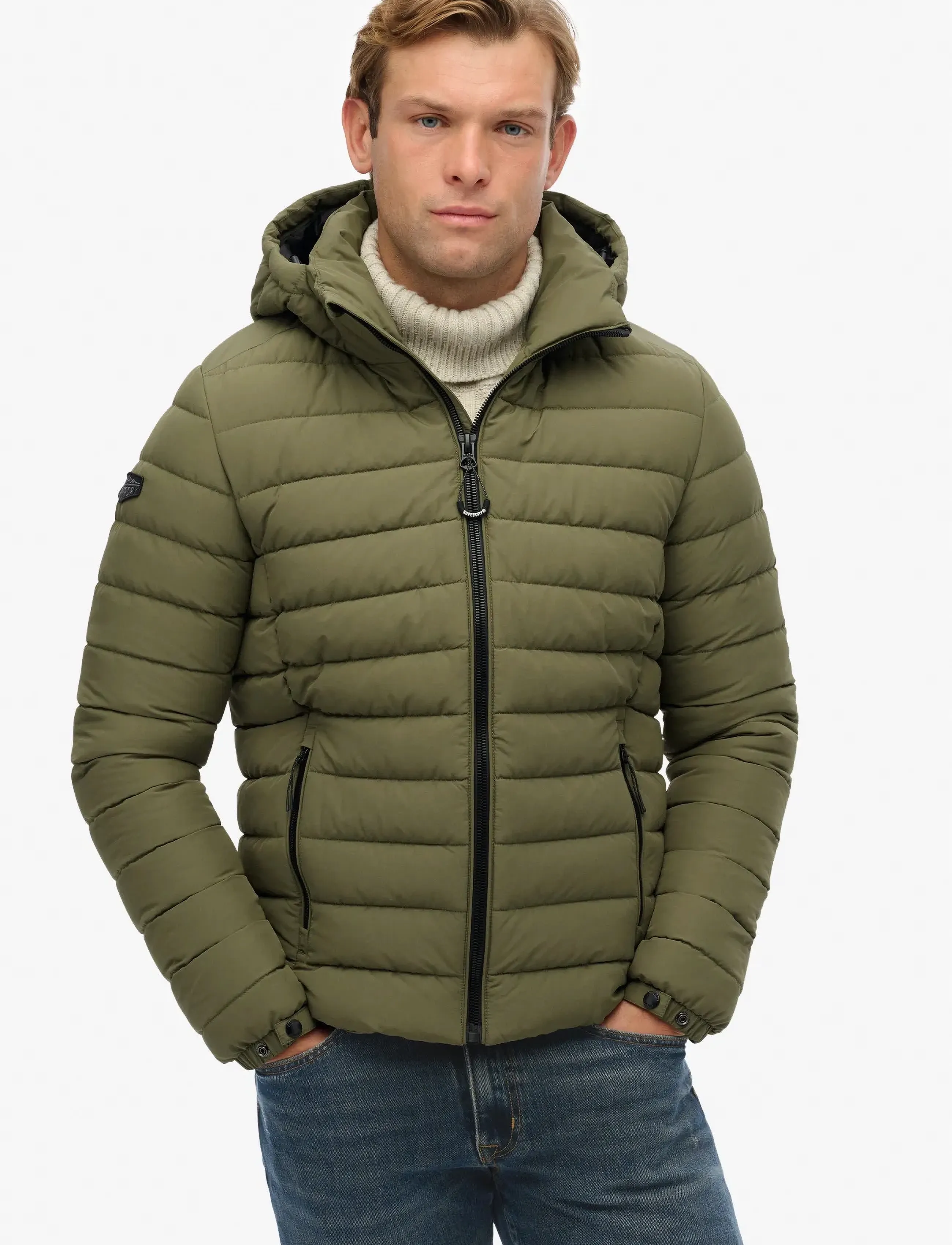 Superdry - HOODED FUJI PADDED JACKET - padded jackets - shooting olive - 3
