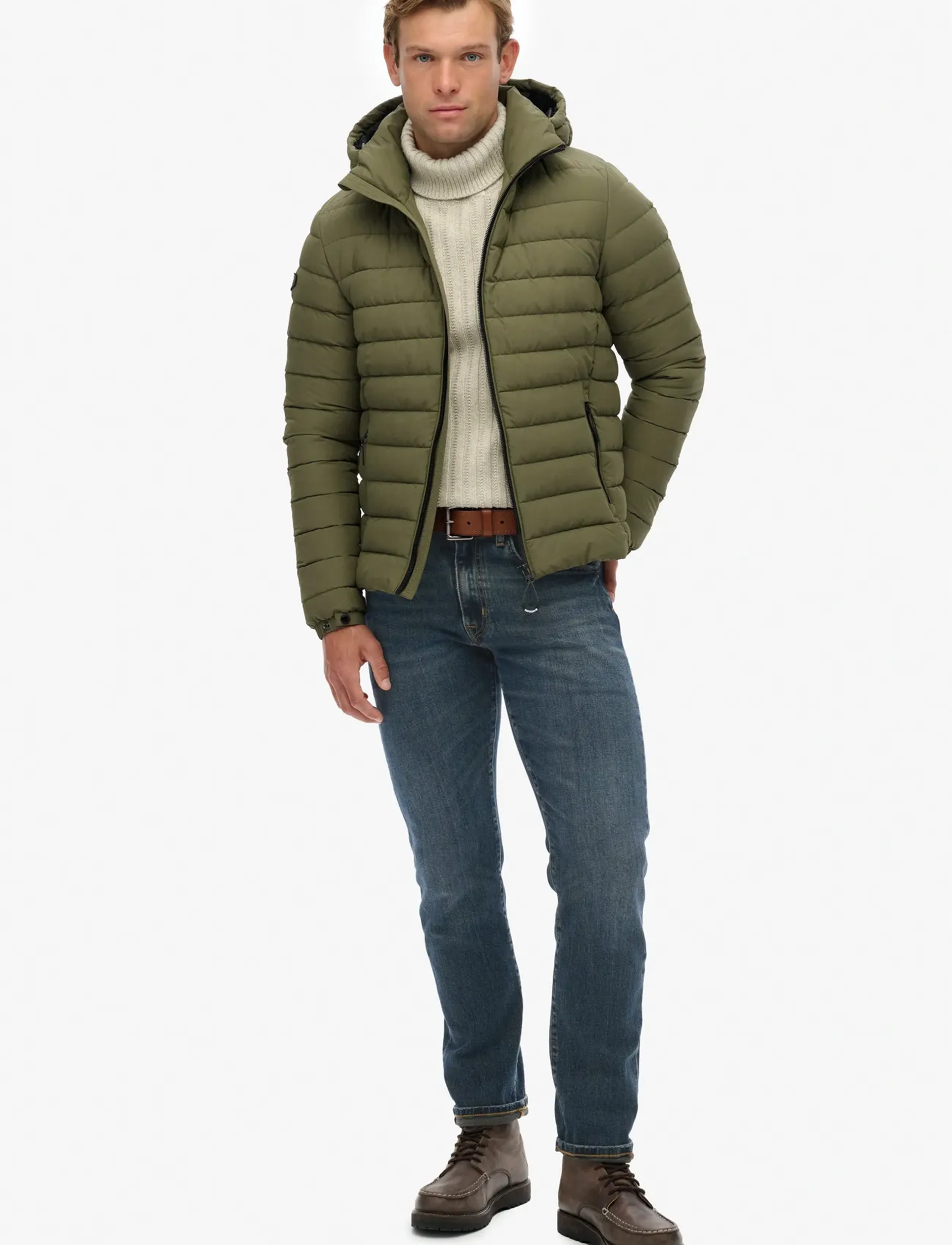 Superdry - HOODED FUJI PADDED JACKET - padded jackets - shooting olive - 5