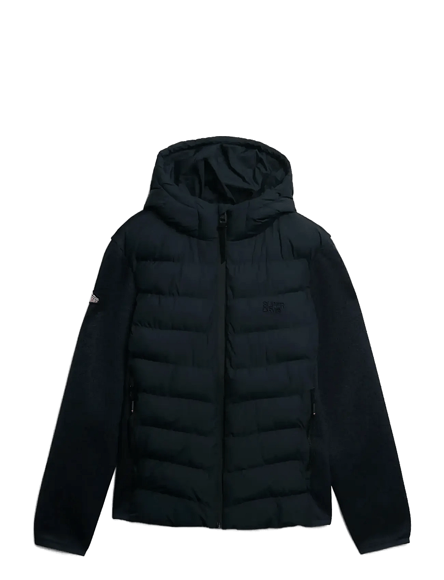 Superdry - HOODED STORM KNIT HYBRID JKT - dunjakker - eclipse navy - 1