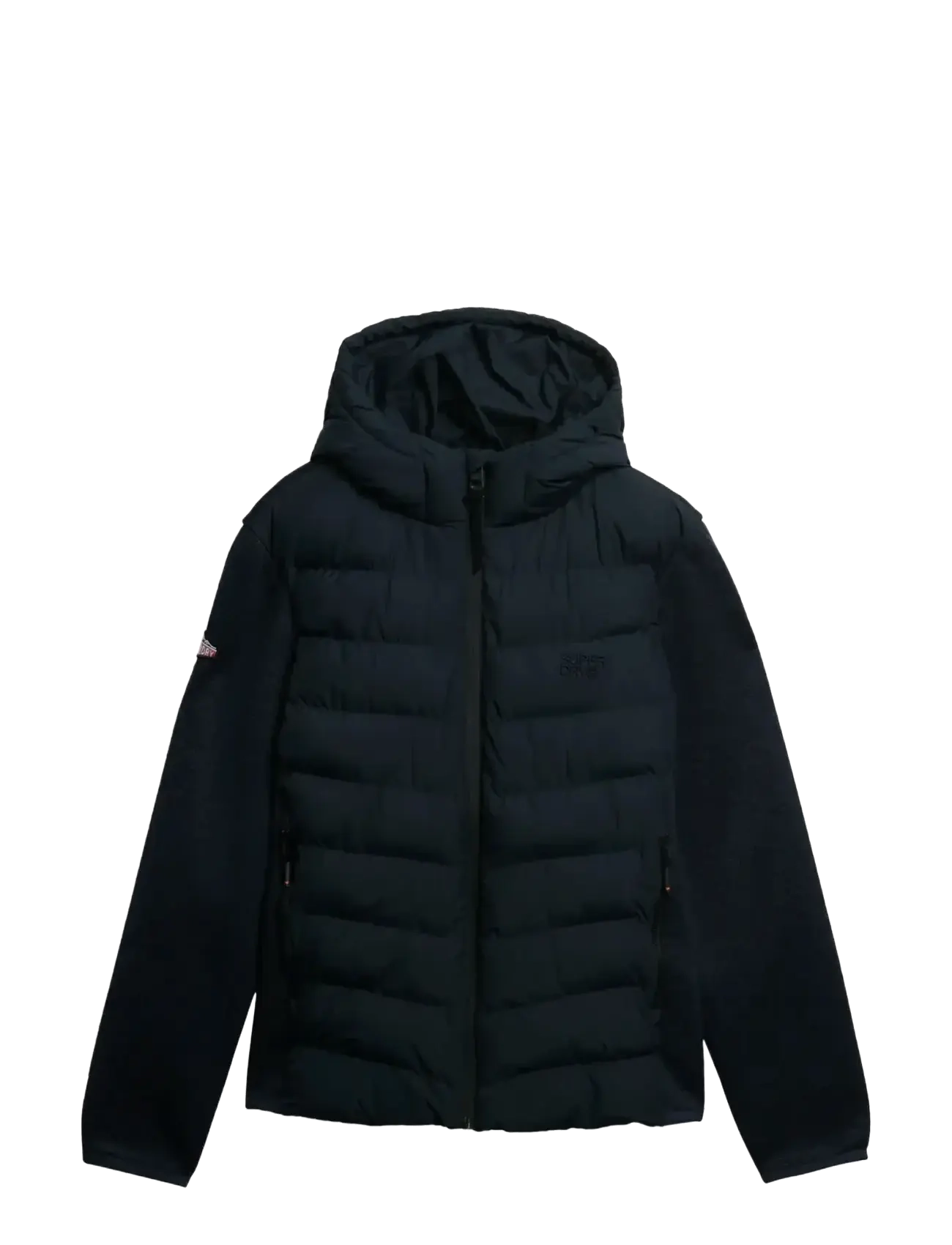 Superdry - HOODED STORM KNIT HYBRID JKT - dunjakker - eclipse navy - 2