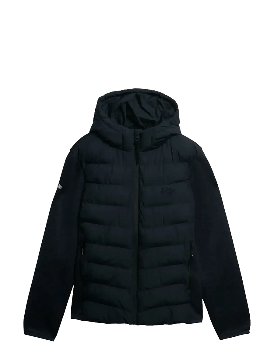 Superdry - HOODED STORM KNIT HYBRID JKT - dunjakker - eclipse navy - 2