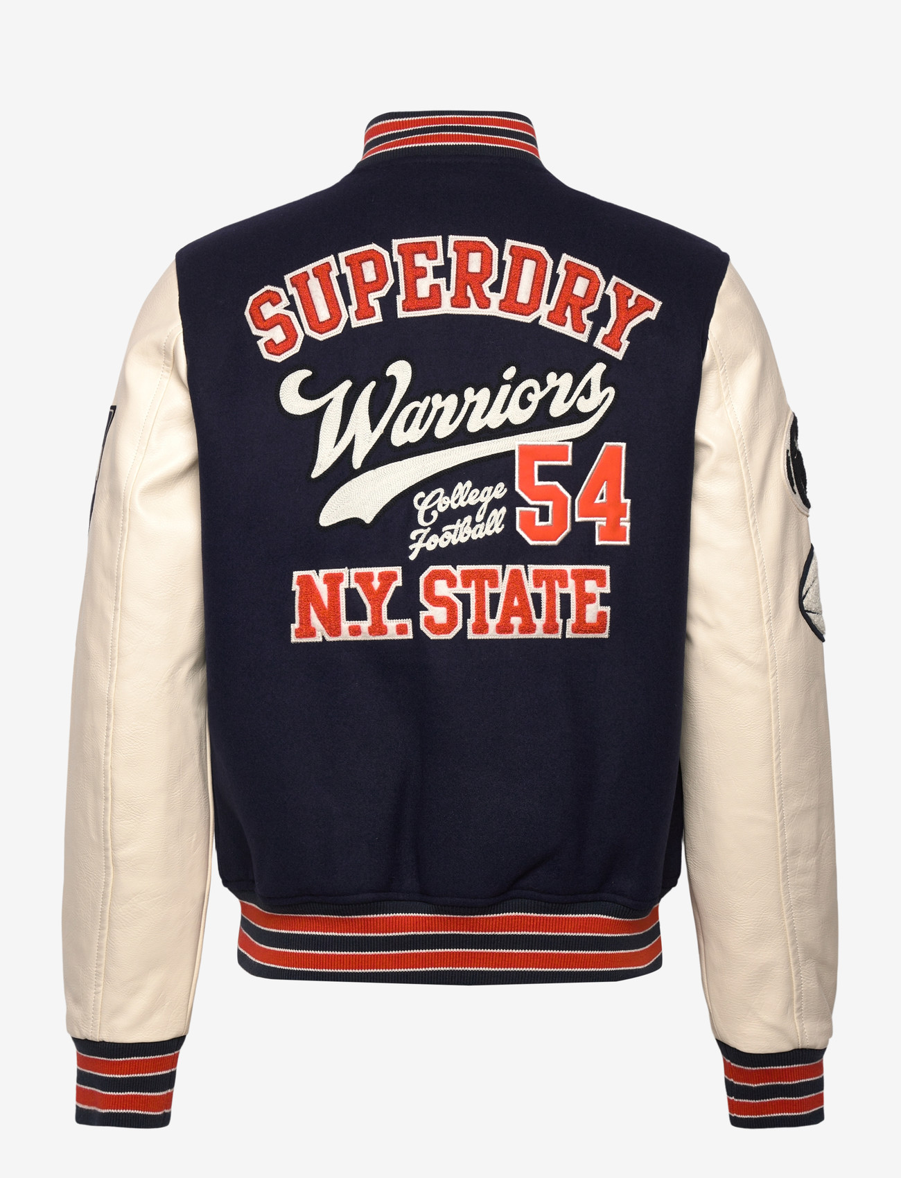 Superdry - COLLEGE PATCHED VARSITY JKT - kolledžijakid - atlantic navy/oatmeal - 2