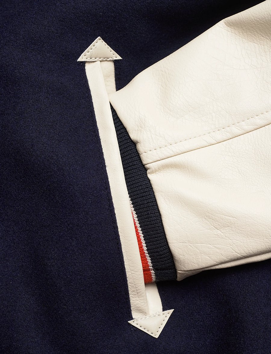 Superdry - COLLEGE PATCHED VARSITY JKT - varsity jackets - atlantic navy/oatmeal - 5