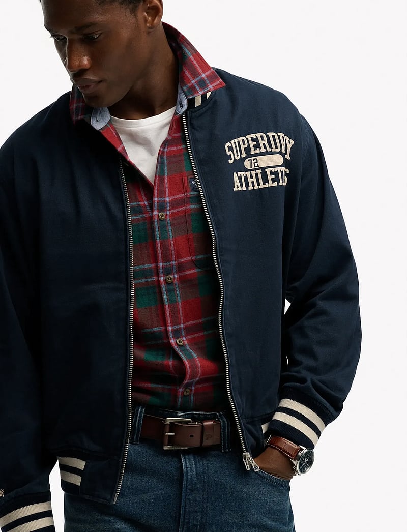Superdry - TWILL VARSITY BOMBER JKT - kolledžijakid - eclipse navy - 5