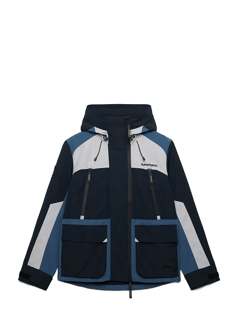 Superdry - HOOD COLOUR BLOCK WINDBREAKER - casual jackets - eclipse navy - 1