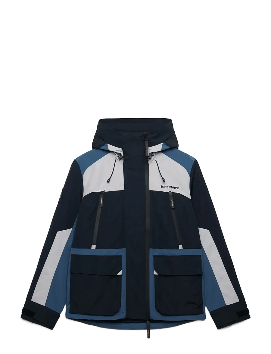 Superdry - HOOD COLOUR BLOCK WINDBREAKER - freizeitjacken - eclipse navy - 1