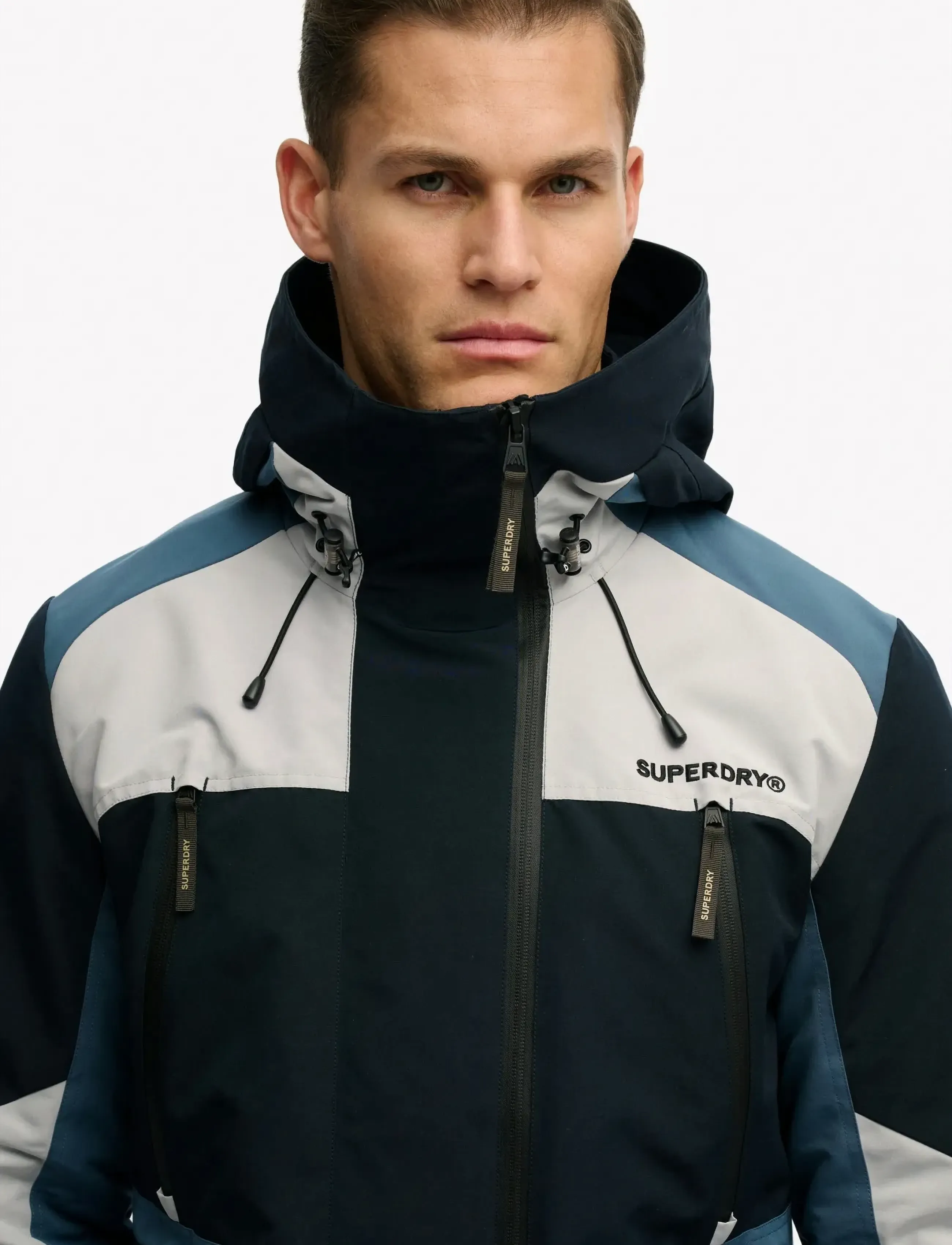 Superdry - HOOD COLOUR BLOCK WINDBREAKER - freizeitjacken - eclipse navy - 3