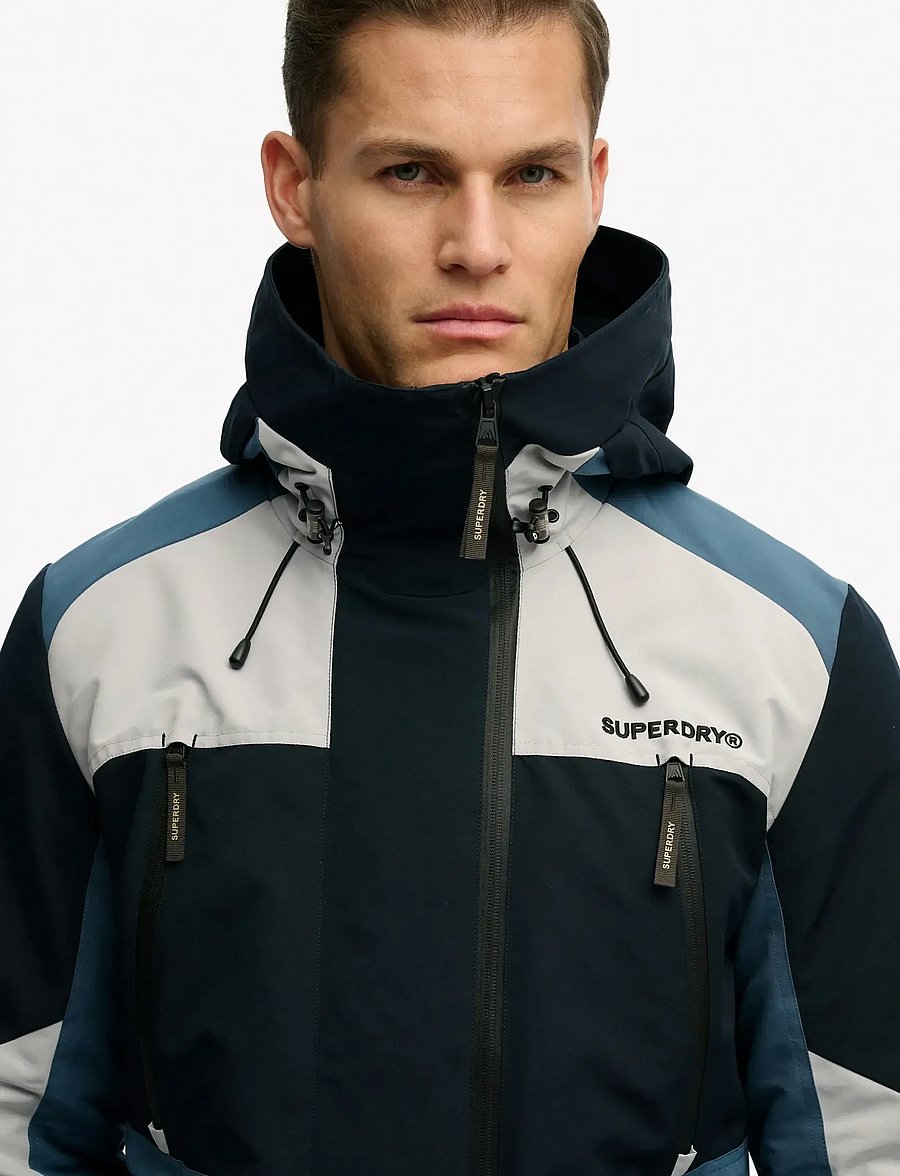 Superdry - HOOD COLOUR BLOCK WINDBREAKER - freizeitjacken - eclipse navy - 3