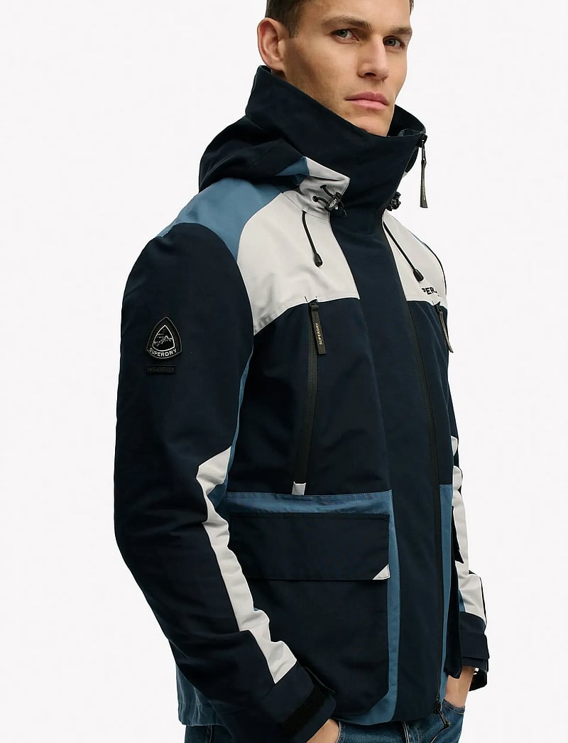 Superdry - HOOD COLOUR BLOCK WINDBREAKER - casual jackets - eclipse navy - 4