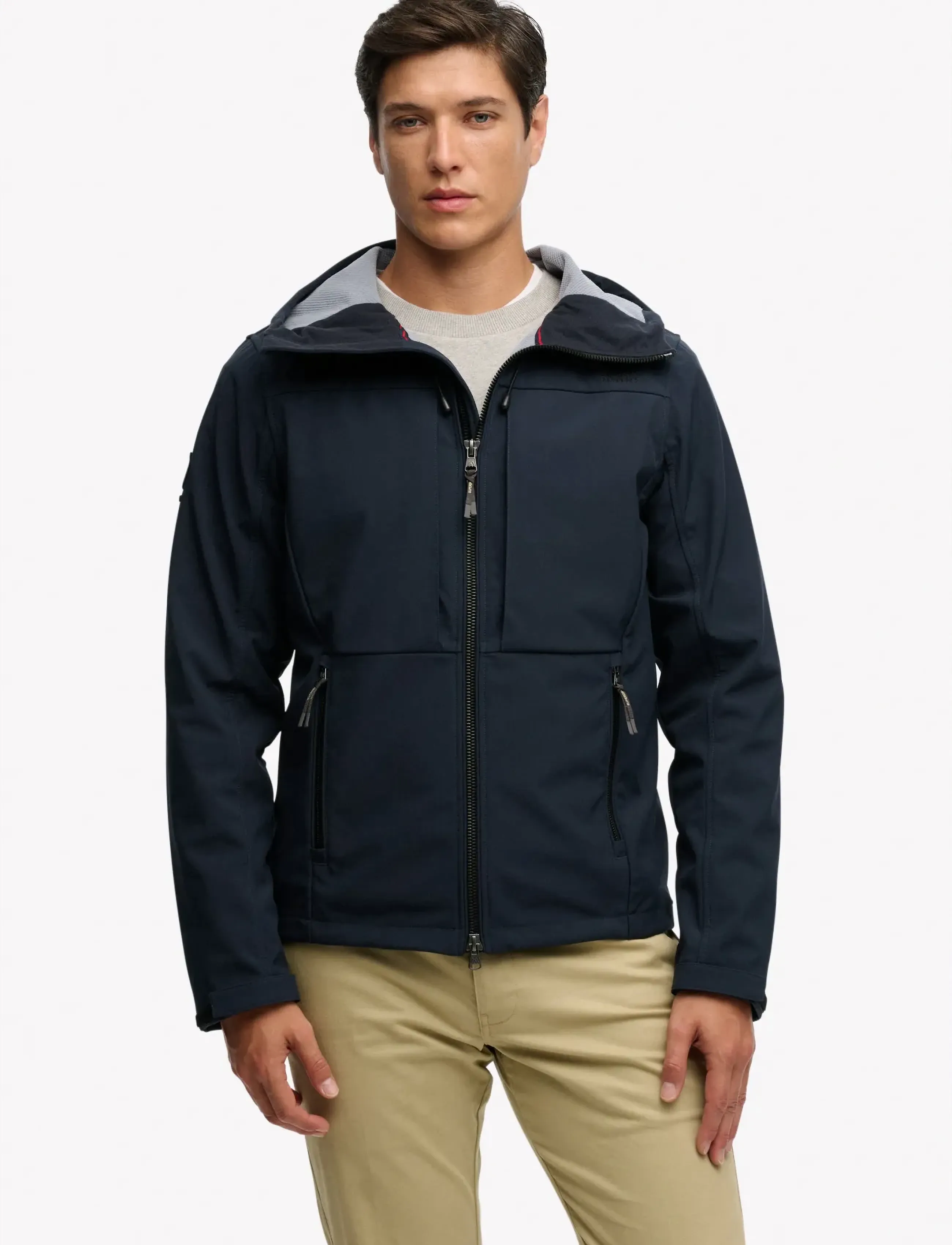Superdry - HOODED SOFTSHELL TREKKER JKT - outdoor jackets - eclipse navy - 4