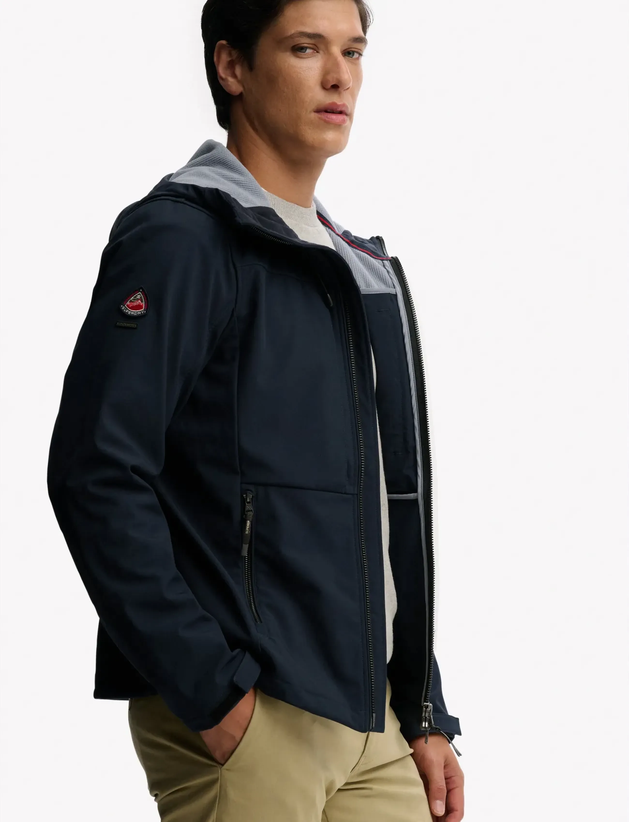 Superdry - HOODED SOFTSHELL TREKKER JKT - outdoor jackets - eclipse navy - 5