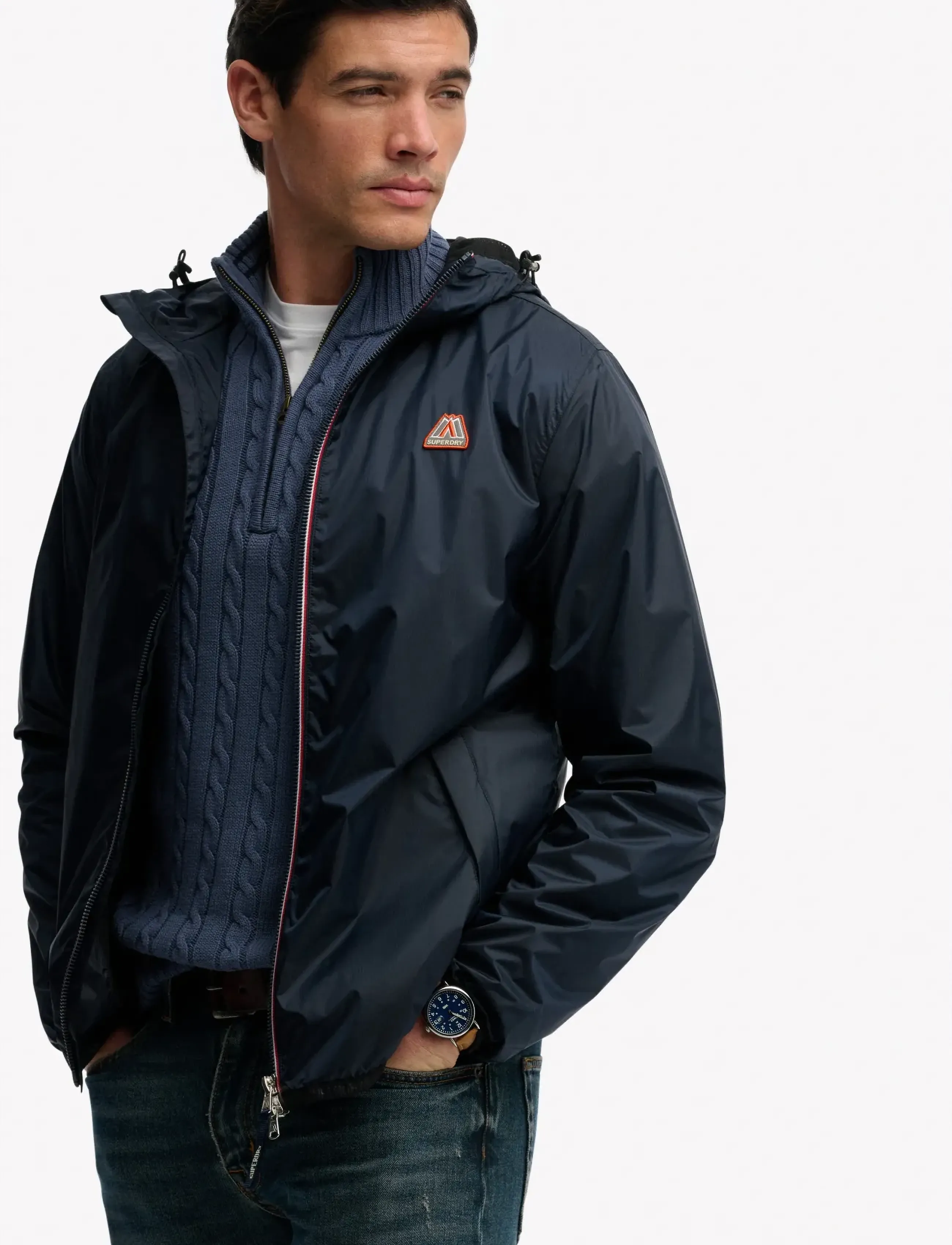 Superdry - ESSENTIAL TRI WINDBREAKER JKT - outdoor jackets - richest navy - 5