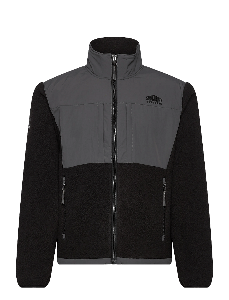 Superdry - POLAR FLEECE HYBRID TREKKER - hübriidjoped - black/black - 1
