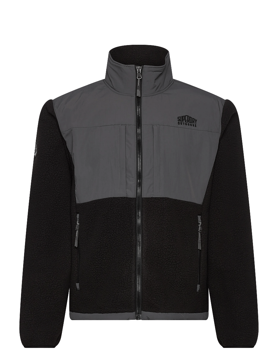 Superdry - POLAR FLEECE HYBRID TREKKER - hybrid-jacken - black/black - 1