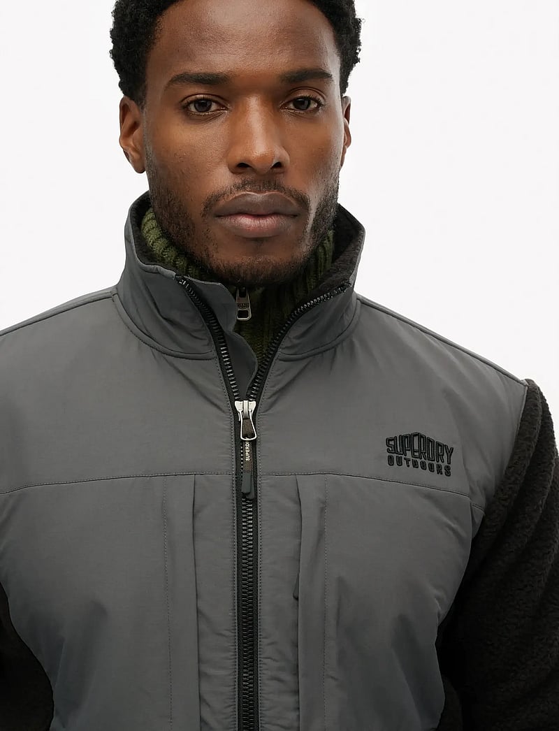 Superdry - POLAR FLEECE HYBRID TREKKER - hübriidjoped - black/black - 3