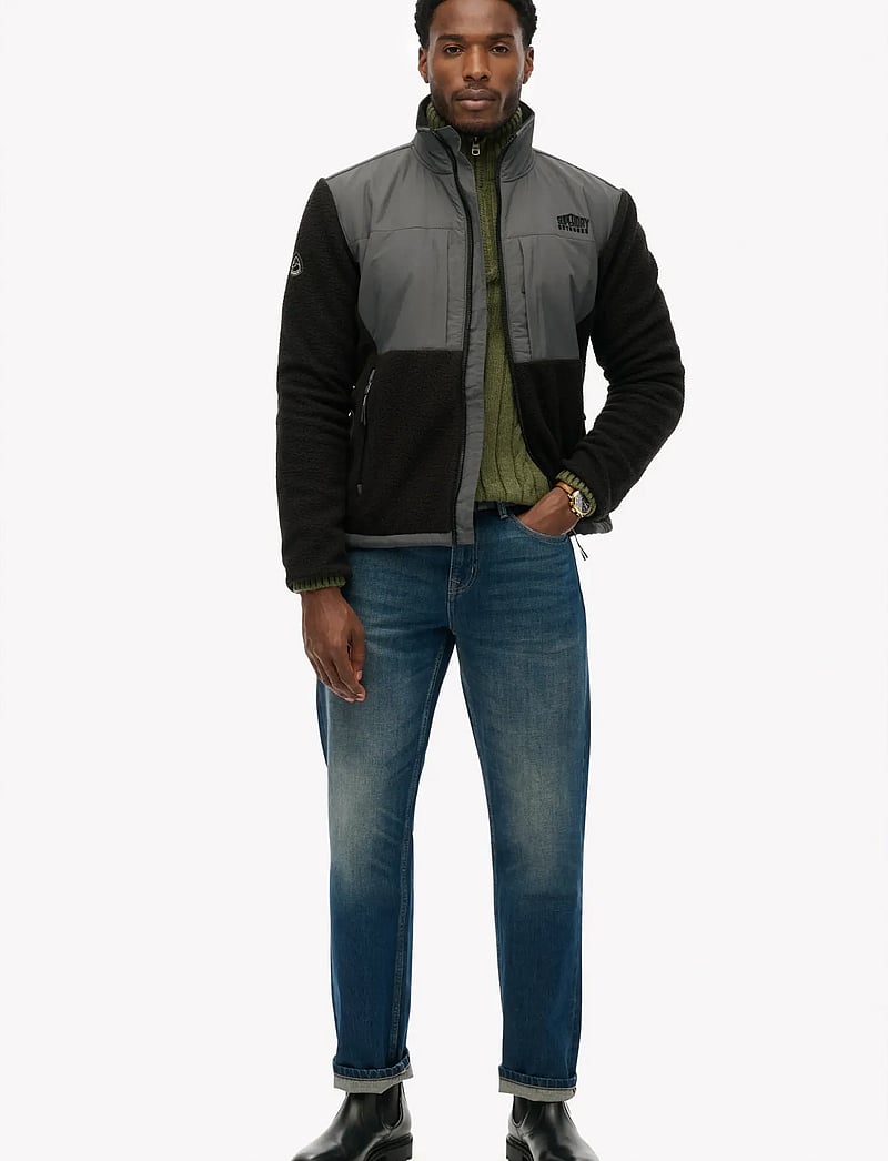 Superdry - POLAR FLEECE HYBRID TREKKER - hübriidjoped - black/black - 5