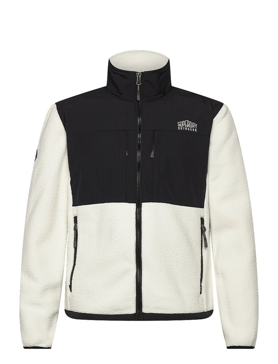 Superdry - POLAR FLEECE HYBRID TREKKER - hybridjakker - foggy dew/black - 1