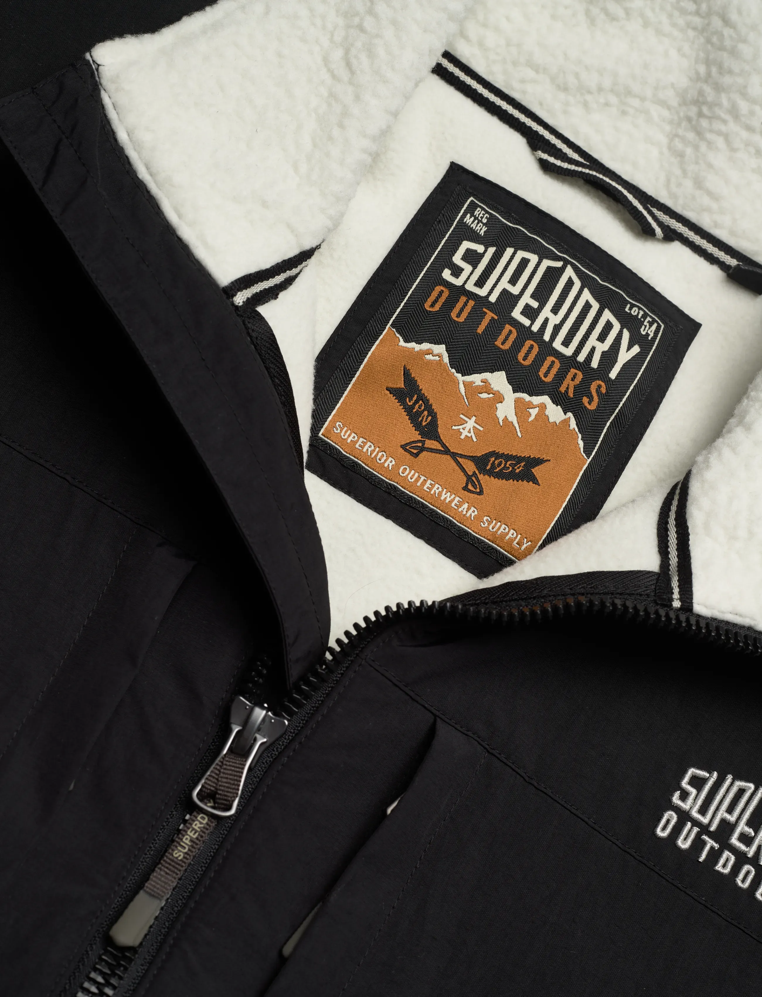 Superdry - POLAR FLEECE HYBRID TREKKER - hybridjakker - foggy dew/black - 4