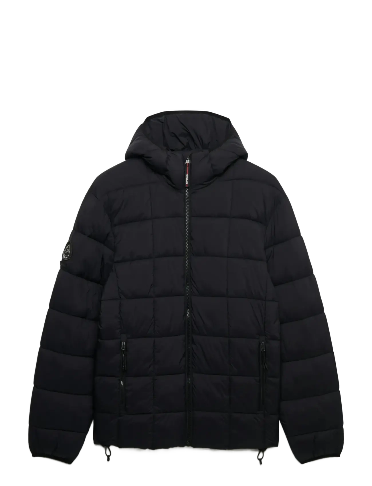 Superdry HOOD BOX QUILT FUJI LITE JKT - Vinterjakker - BLACK / black