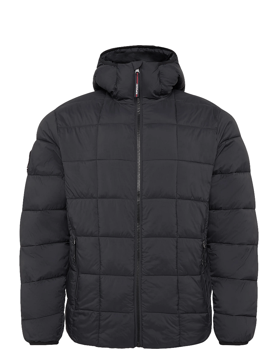 Superdry - HOOD BOX QUILT FUJI LITE JKT - fall jackets - black - 1