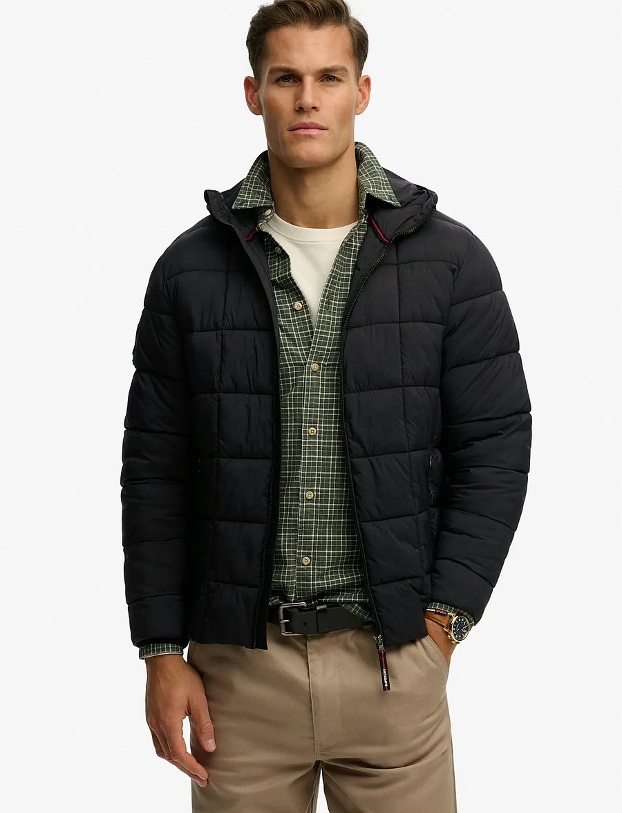 Superdry - HOOD BOX QUILT FUJI LITE JKT - black - 4