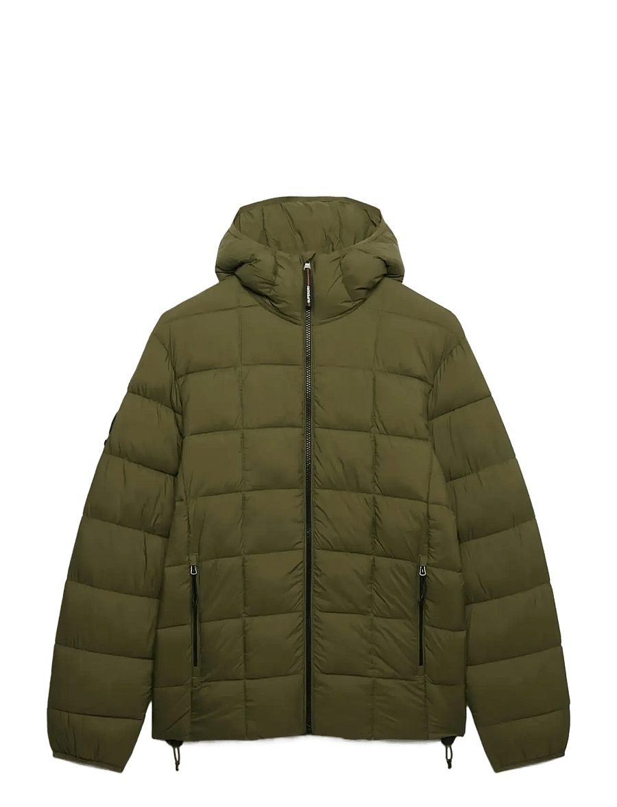 Superdry - HOOD BOX QUILT FUJI LITE JKT - chive green - 1