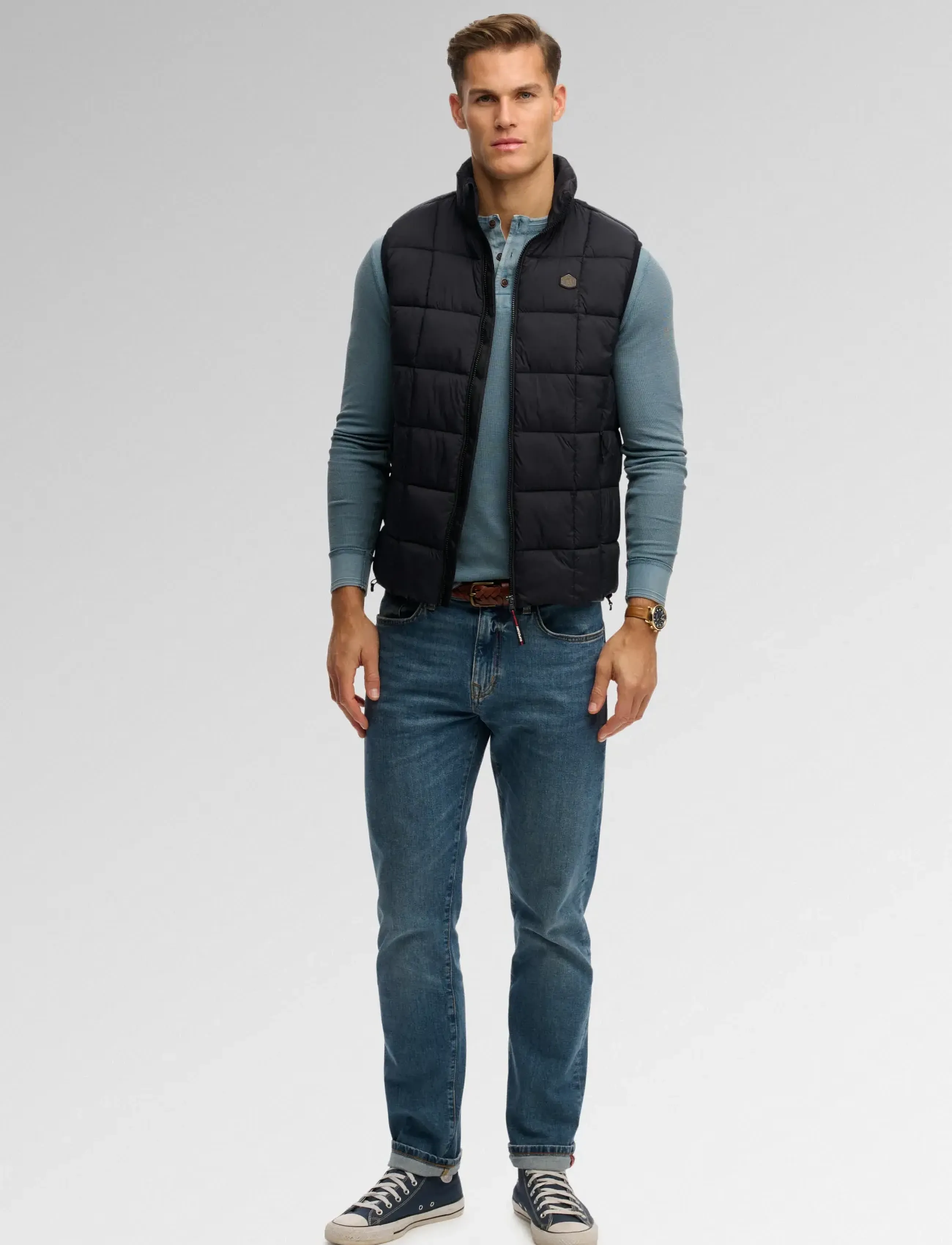 Superdry - BOX QUILT FUJI LITE GILET - black - 5