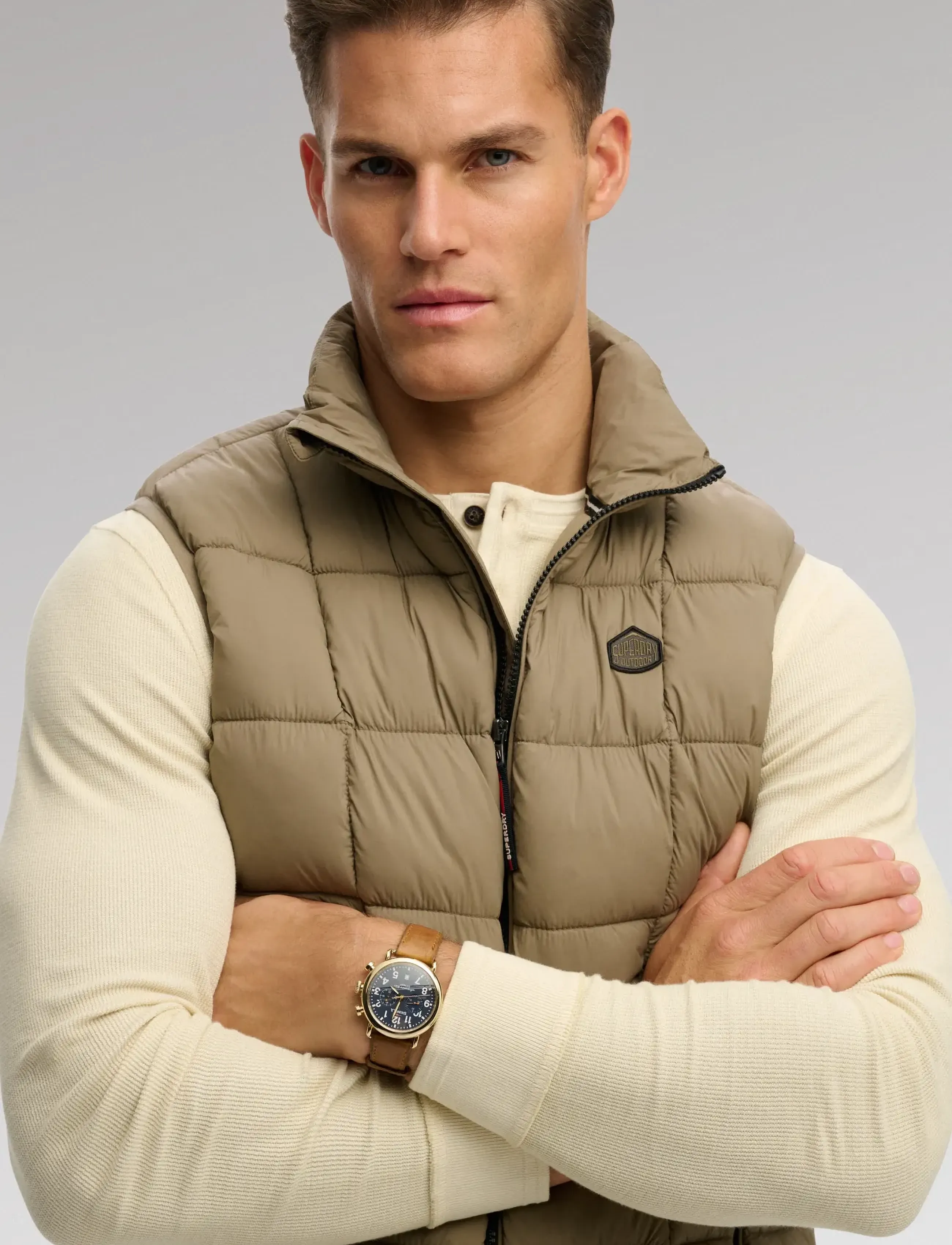 Superdry - BOX QUILT FUJI LITE GILET - höstkläder - covert green - 3