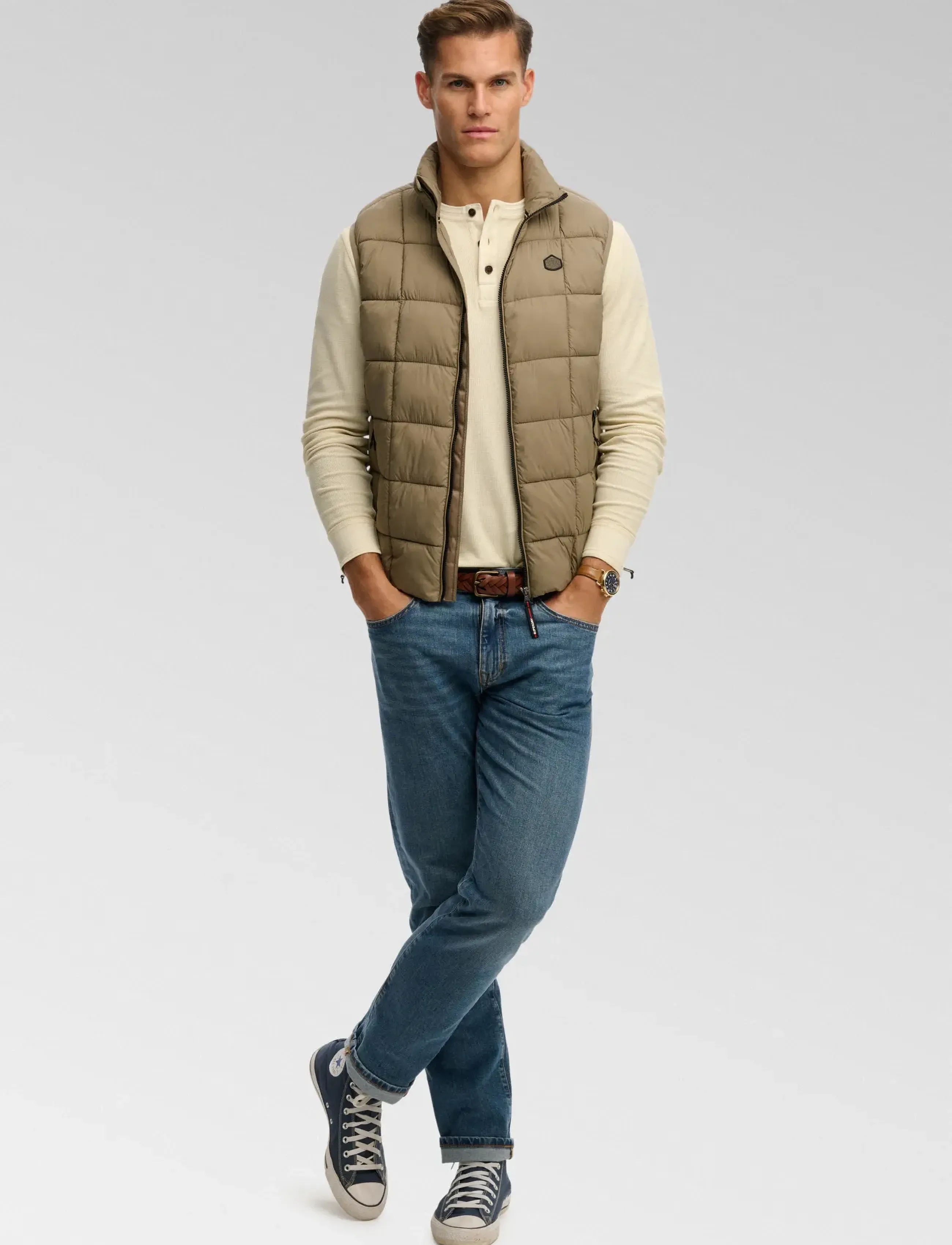 Superdry - BOX QUILT FUJI LITE GILET - höstkläder - covert green - 4