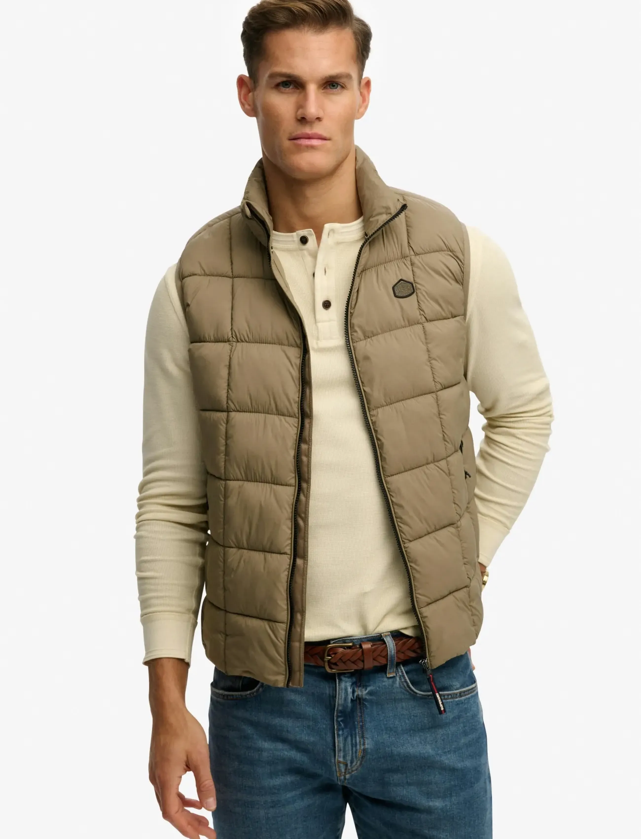 Superdry - BOX QUILT FUJI LITE GILET - höstkläder - covert green - 5