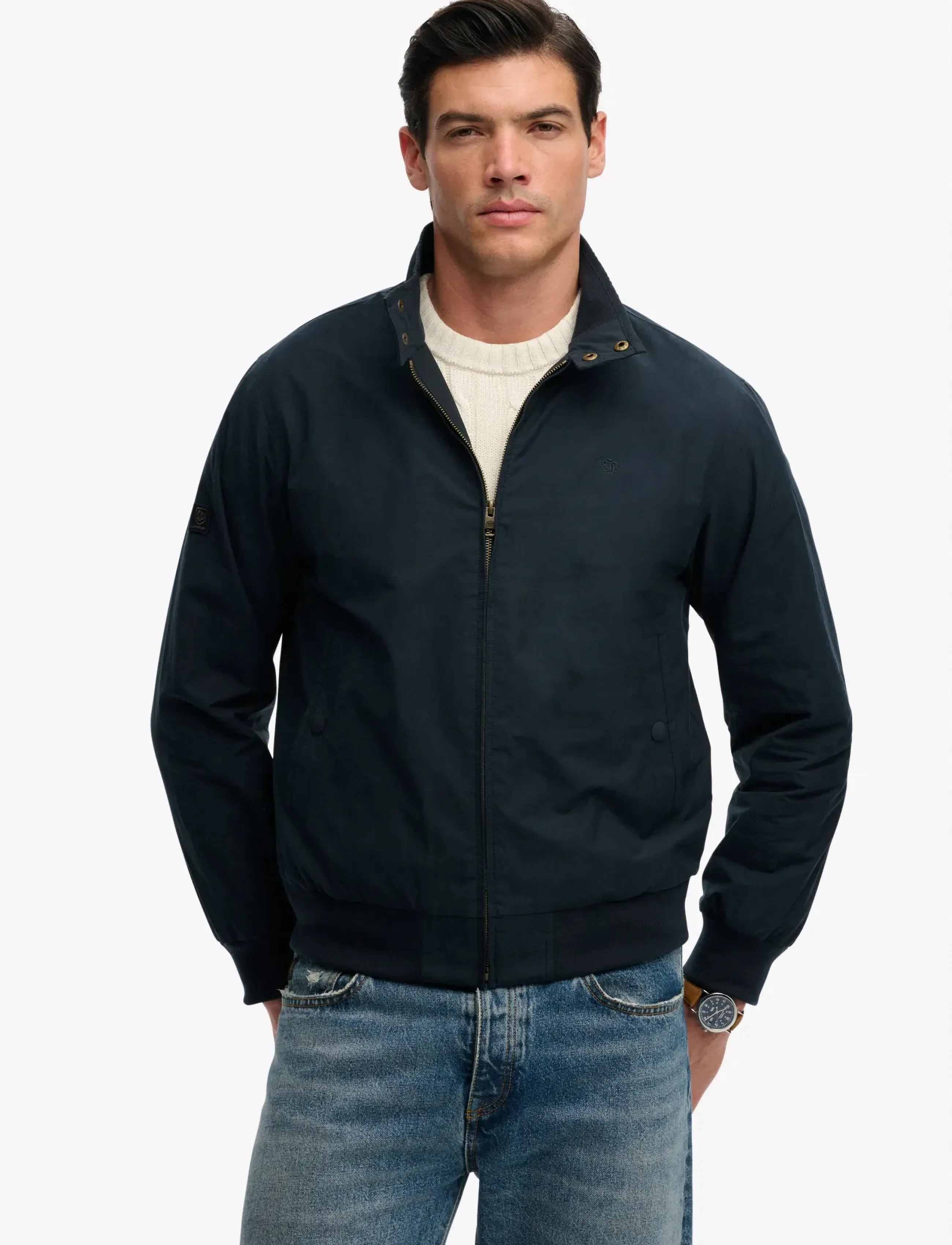 Superdry - CLASSIC HARRINGTON JACKET - forårsjakker - eclipse navy - 4