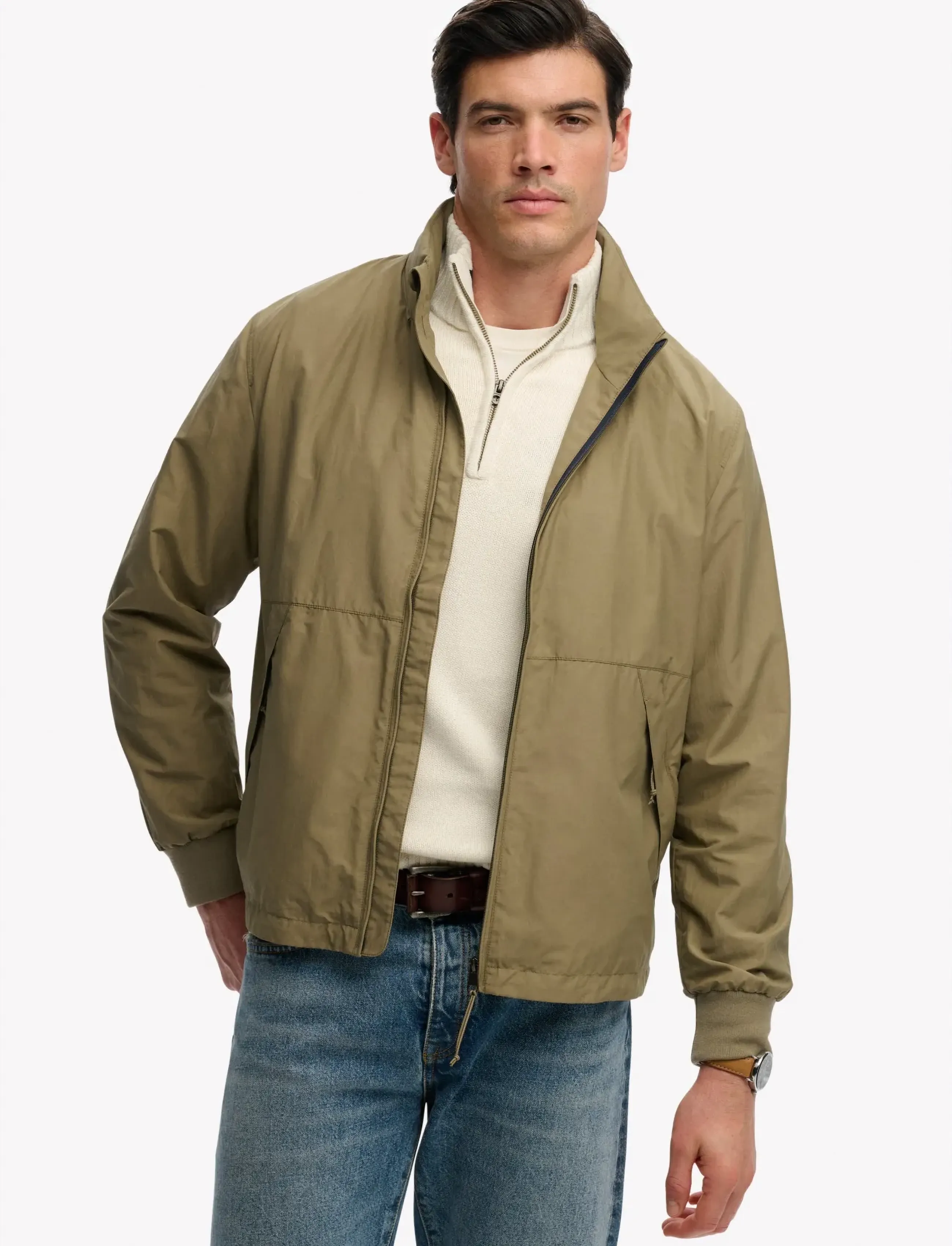 Superdry FLYWEIGHT SPORTS JACKET - Overtøj - BIRCH GREEN / khaki/green