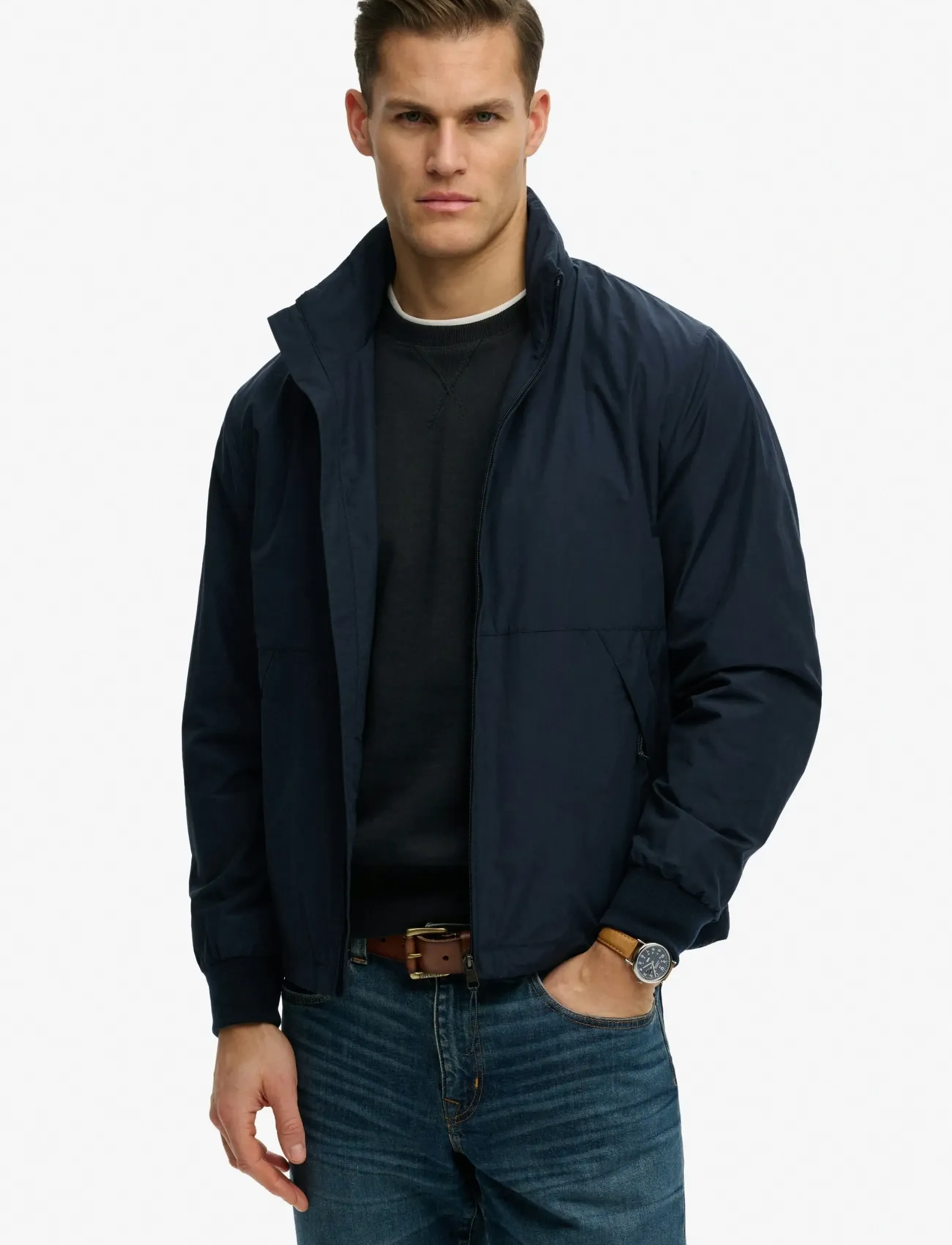 Superdry Flyweight Sports Jacket, XL, Navy, Sport Jackets > Sport Casual Jackets, Herre
