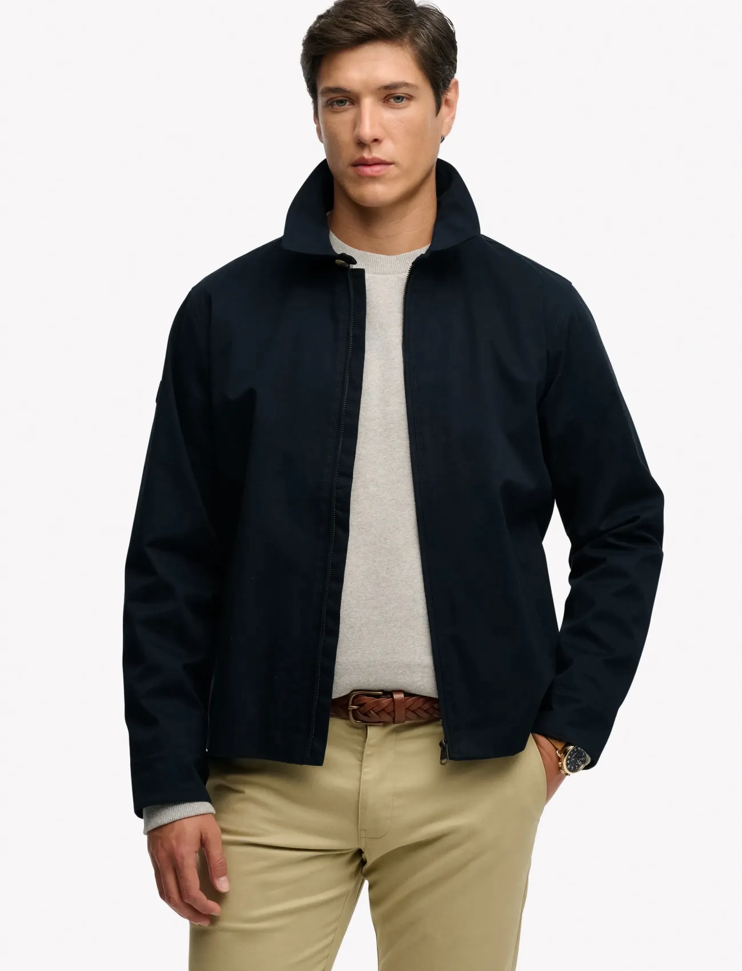 Superdry COLLARED HARRINGTON - Kläder - ECLIPSE NAVY / navy