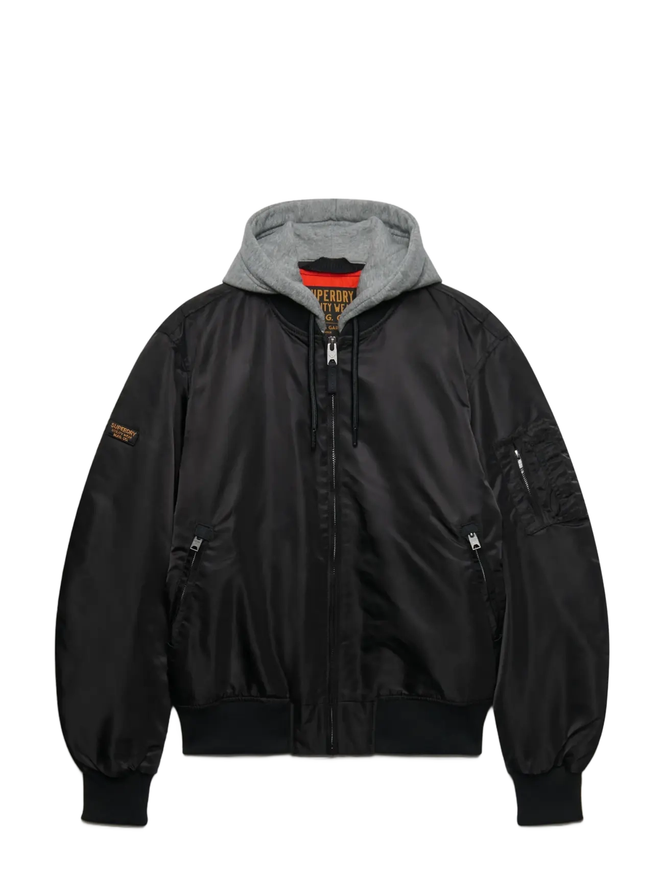 Superdry - HOODED MA1 BOMBER JKT - sügisjoped - jet black - 1