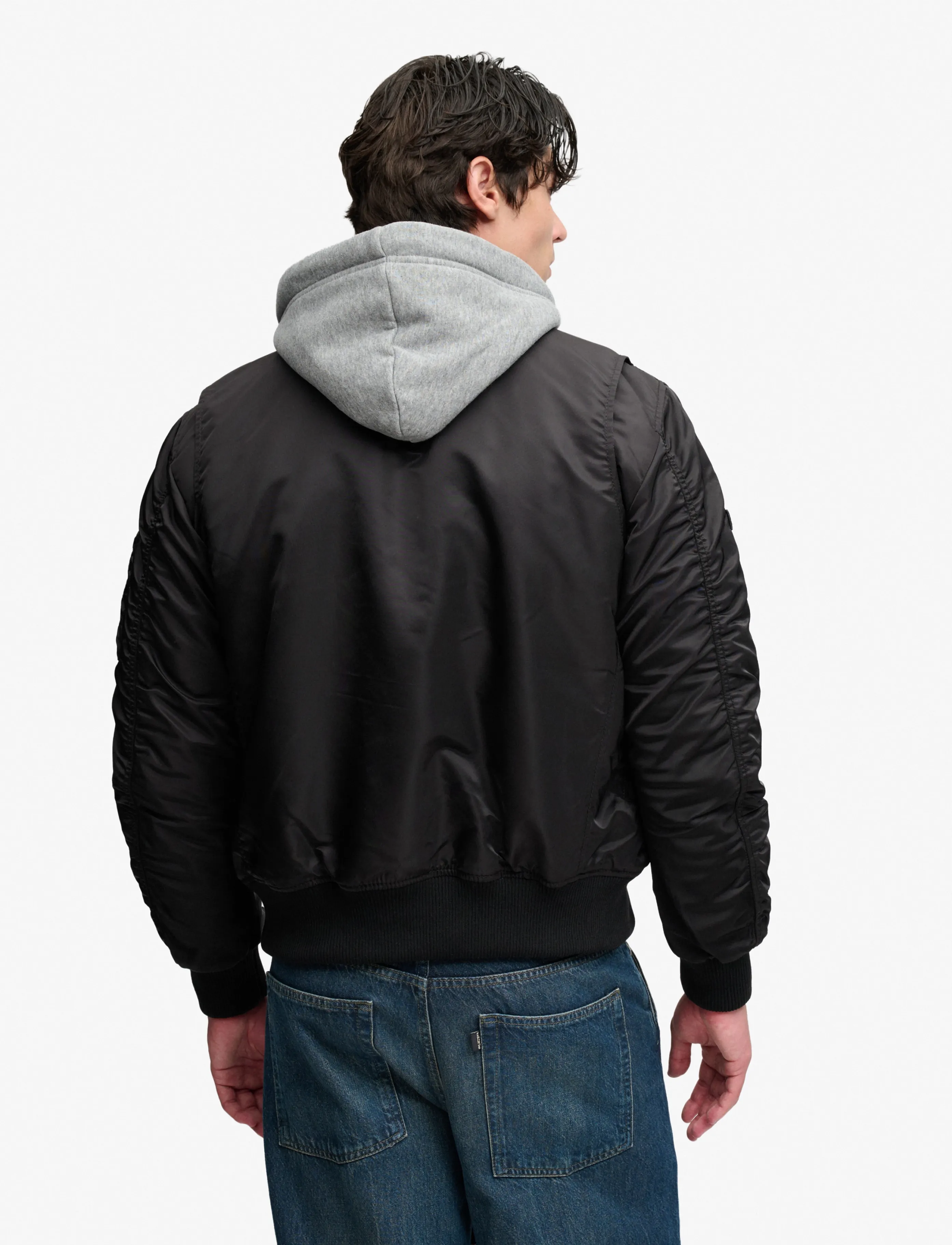 Superdry - HOODED MA1 BOMBER JKT - sügisjoped - jet black - 2