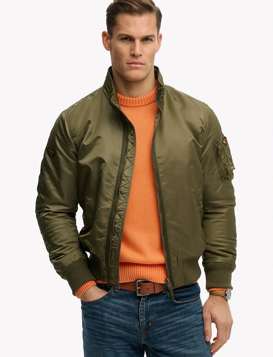 Superdry - MA1 BOMBER JKT - spring jackets - olive night green - 0