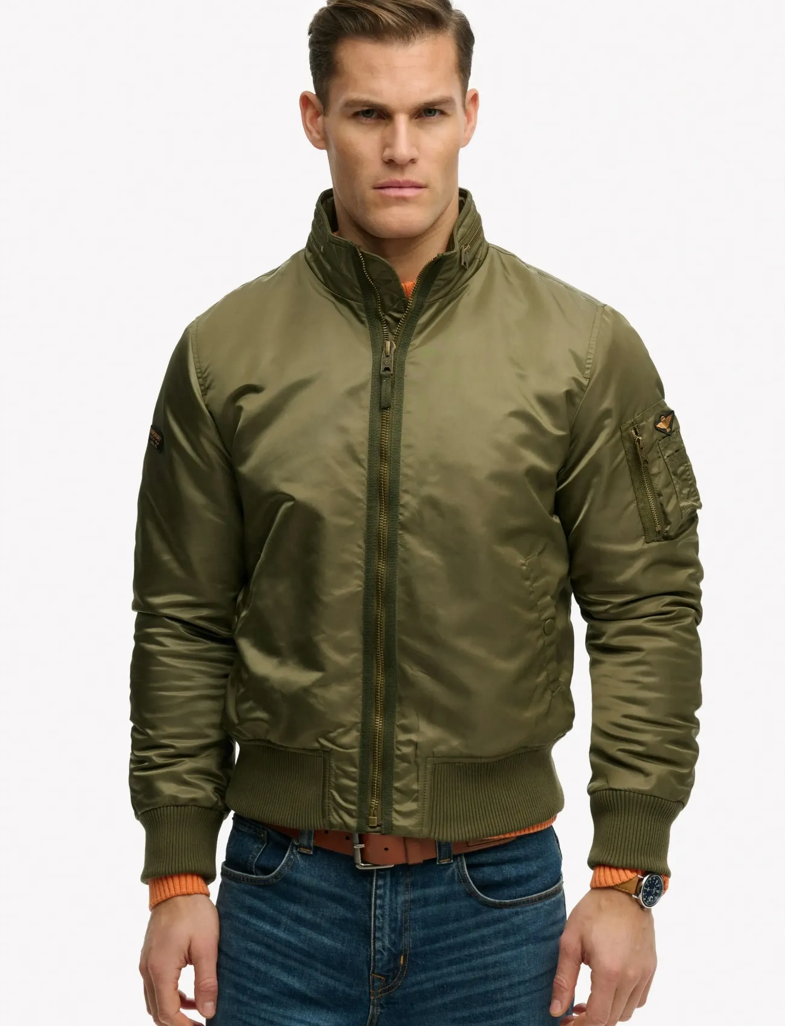 Superdry - MA1 BOMBER JKT - spring jackets - olive night green - 4