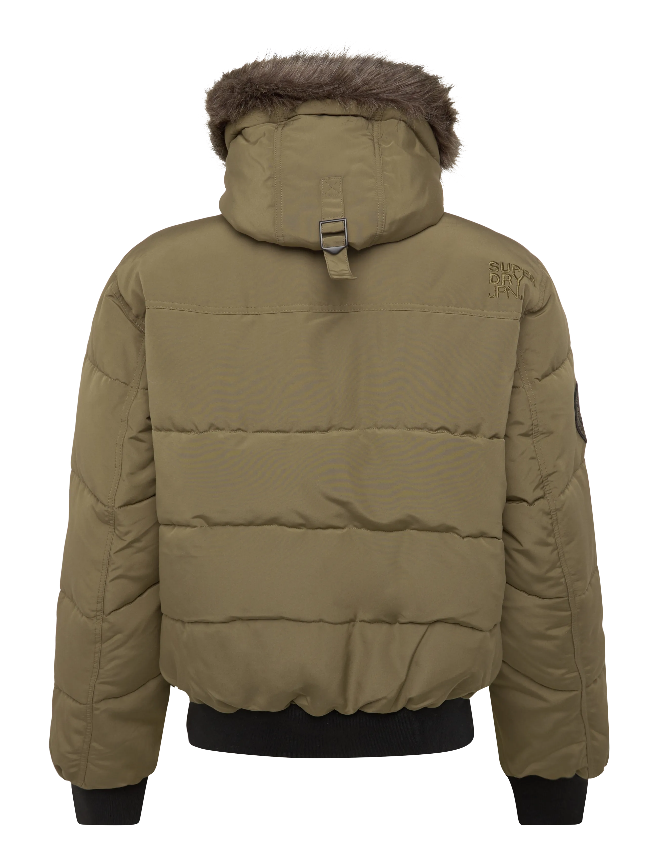 Superdry - EVEREST HOODED PUFFER BOMBER - sügisjoped - military olive - 1